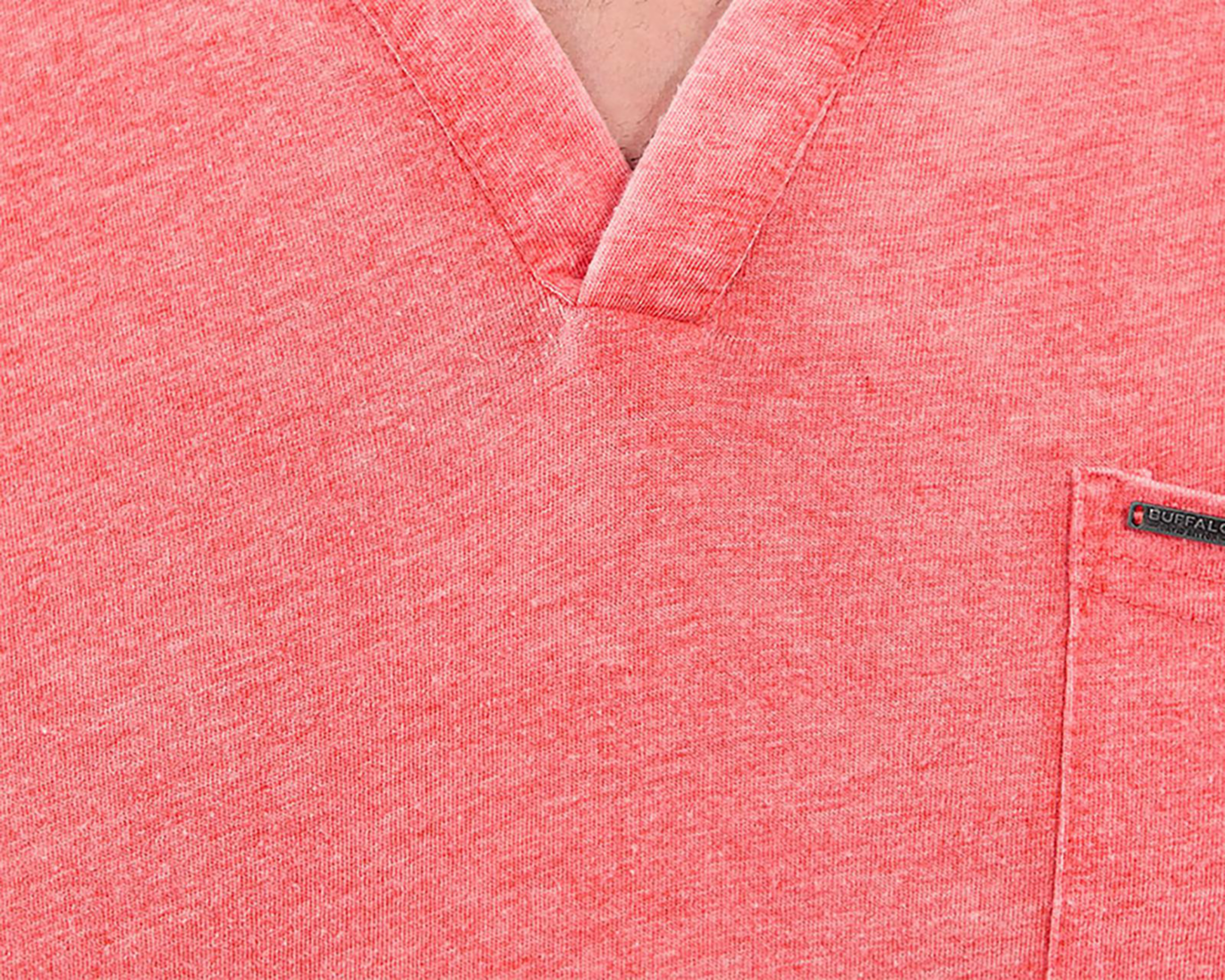 Foto 5 pulgar | Playera Cuello V Buffalo David Bitton Blanco para Hombre