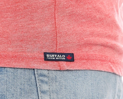 Foto 6 | Playera Cuello V Buffalo David Bitton Blanco para Hombre