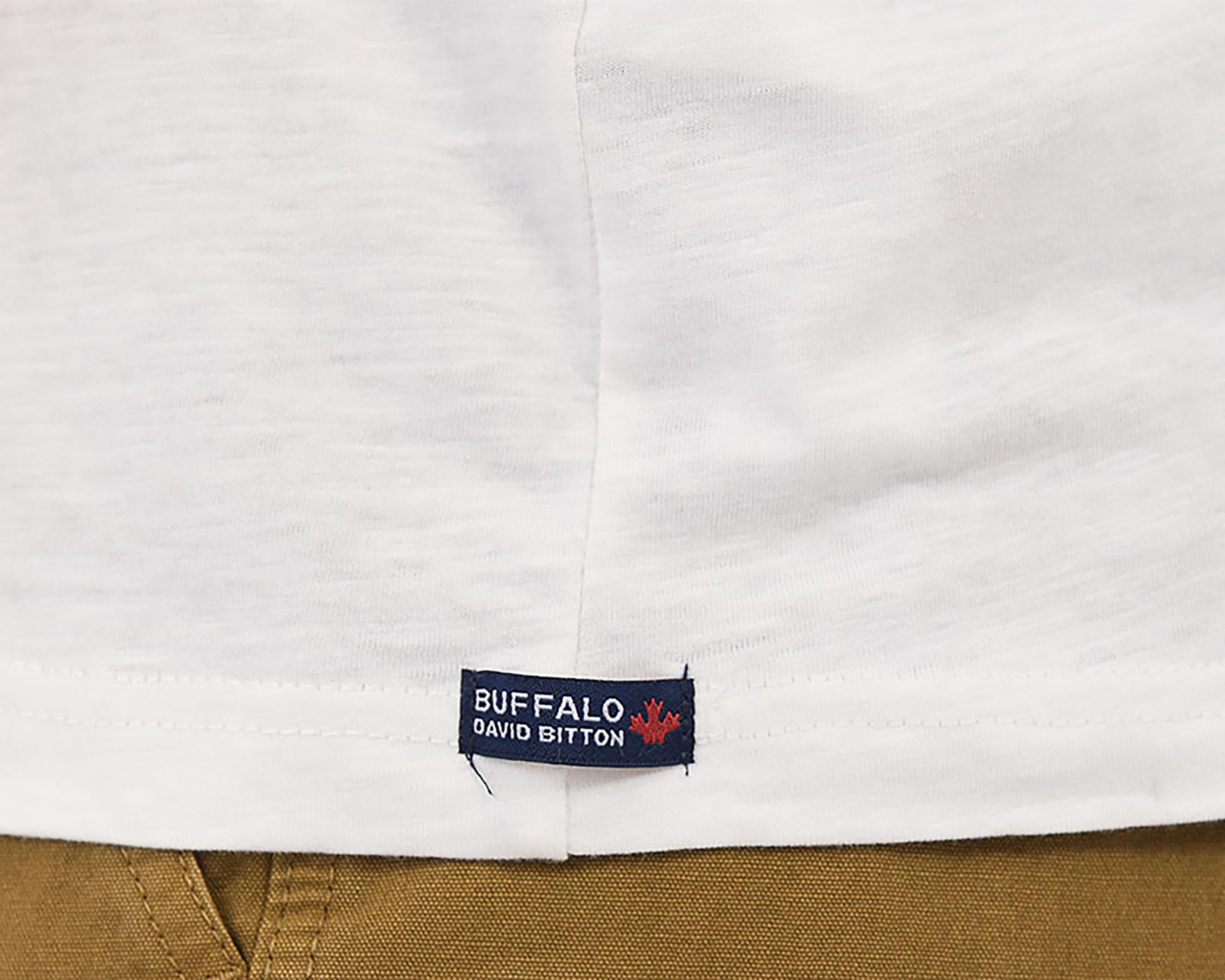 Foto 7 | Playera Cuello Redondo Buffalo David Bitton Blanca para Hombre