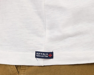 Foto 7 | Playera Cuello Redondo Buffalo David Bitton Blanca para Hombre