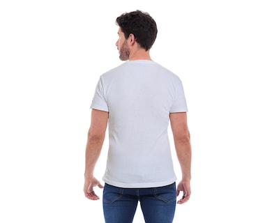 Foto 2 | Playera Cuello Redondo Buffalo David Bitton Blanca para Hombre