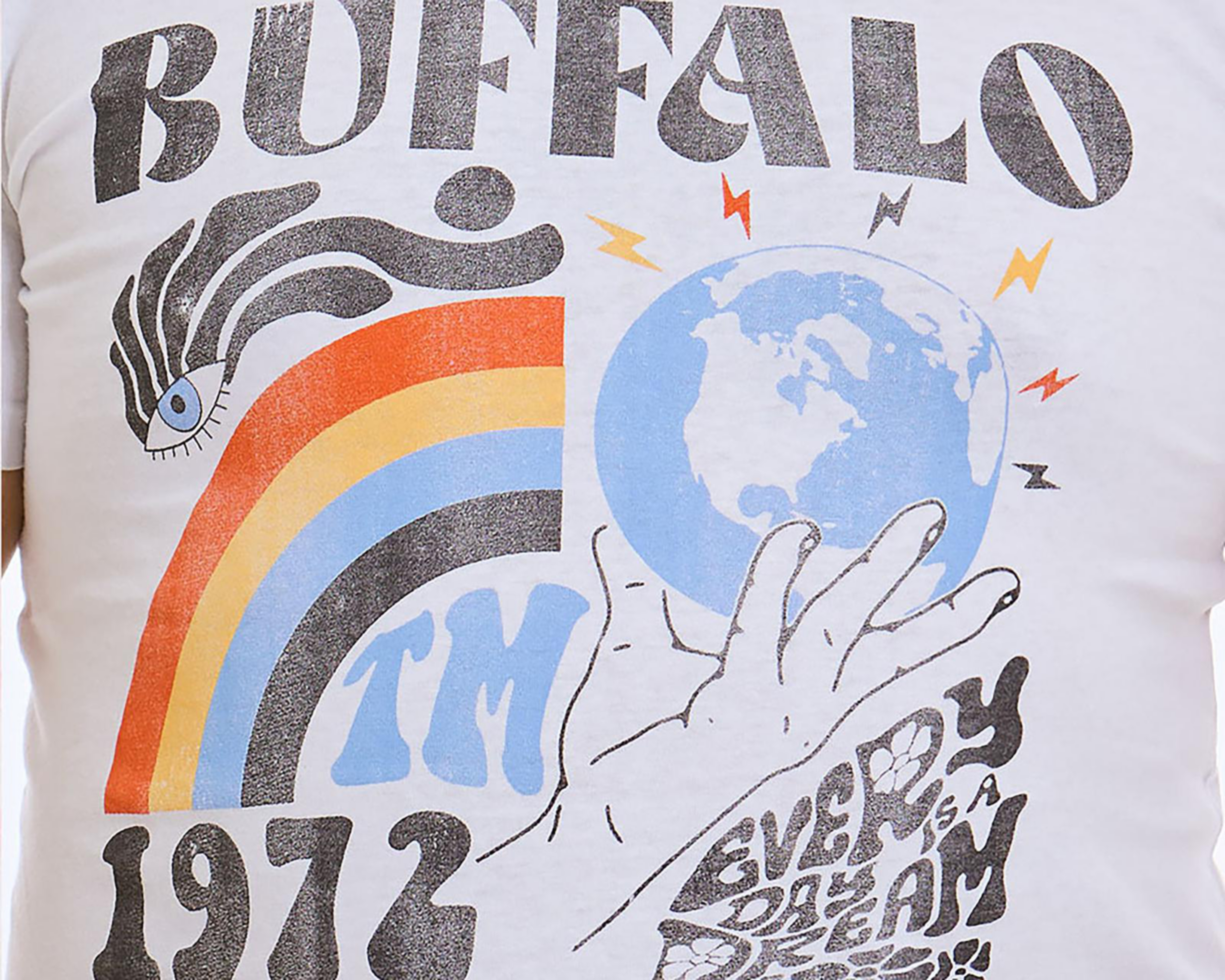 Foto 4 pulgar | Playera Cuello Redondo Buffalo David Bitton Blanca para Hombre