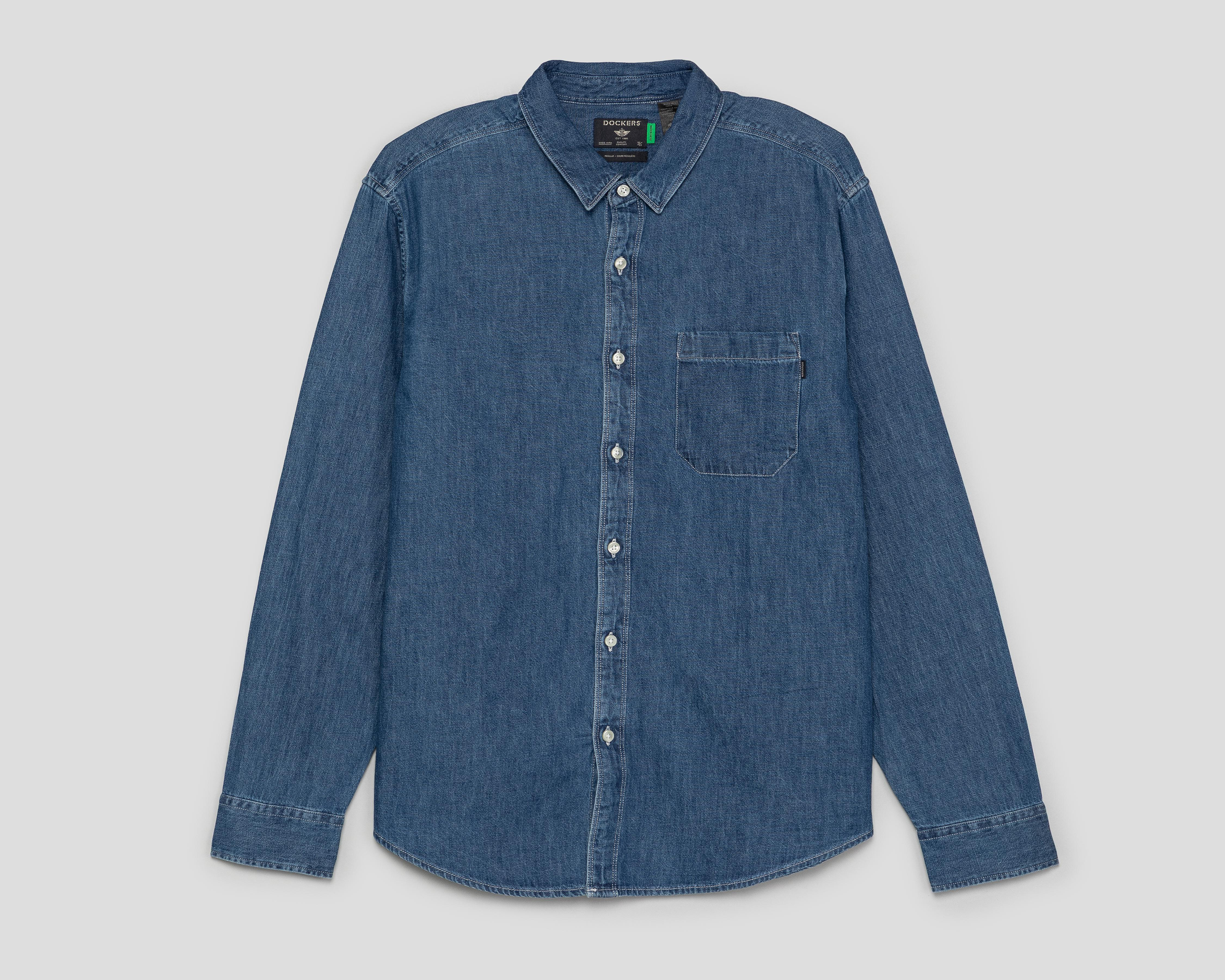 Foto 1 | Camisa Casual de Algodón Dockers Regular Lisa para Hombre