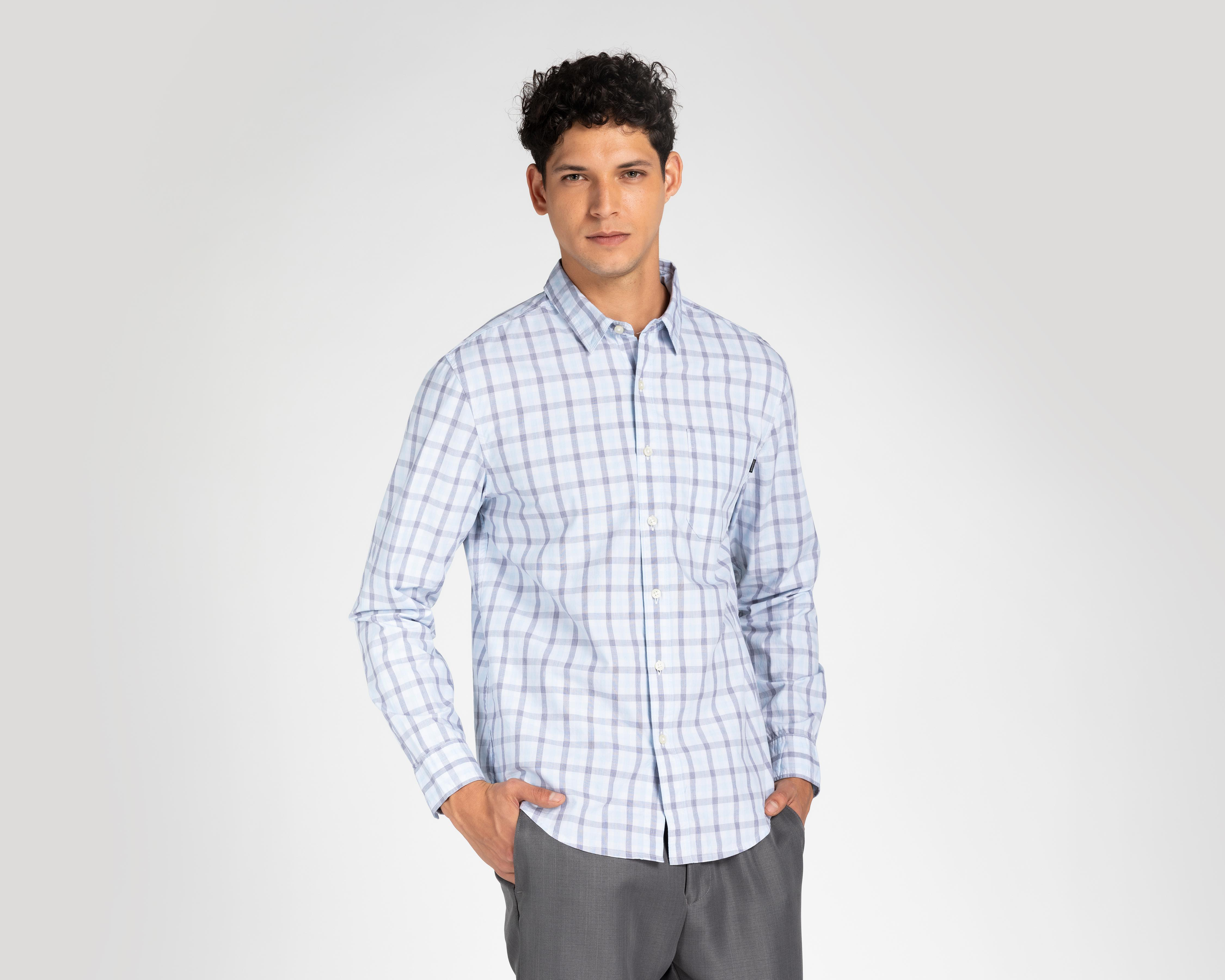Foto 2 pulgar | Camisa Casual Dockers Regular a Cuadros para Hombre