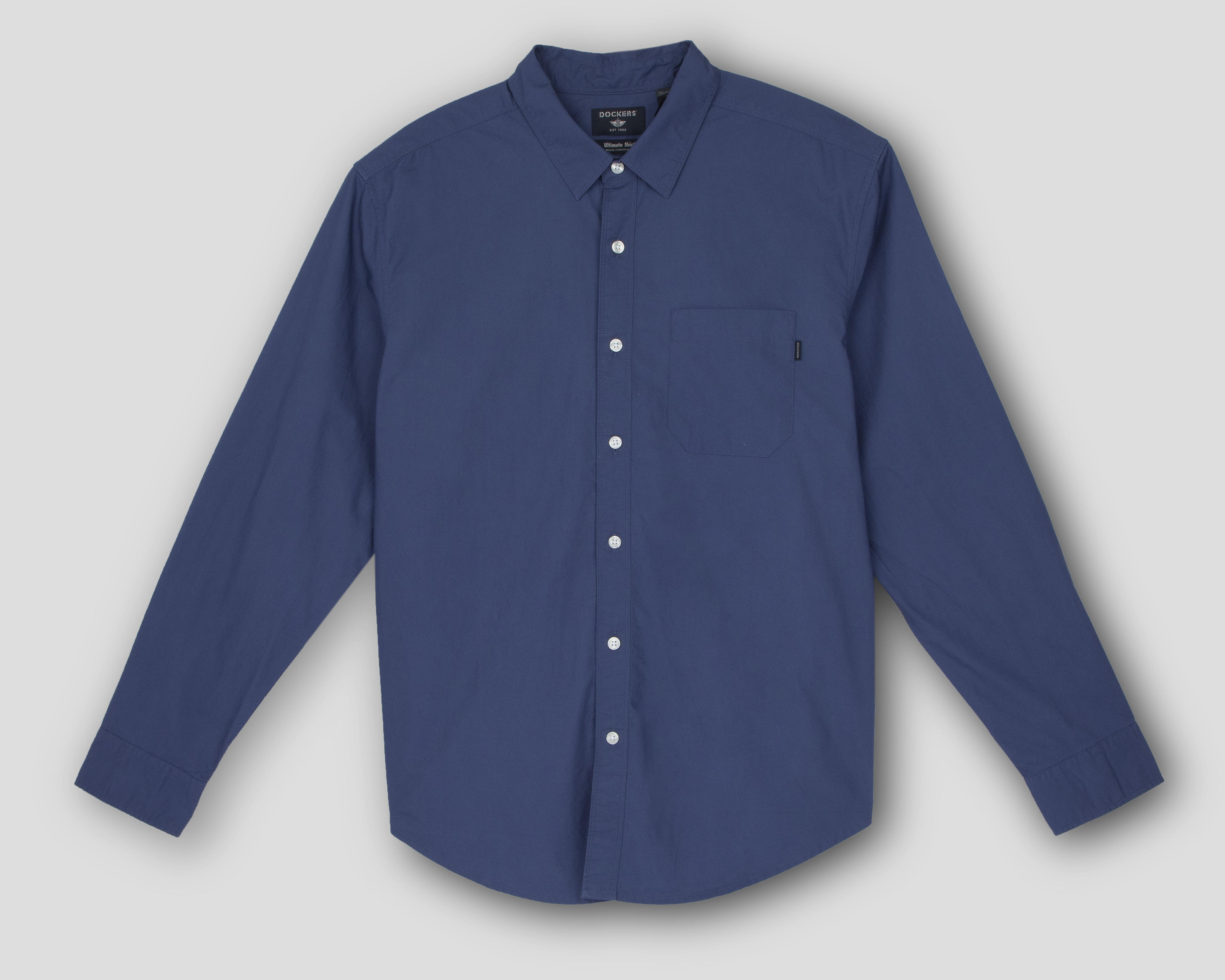 Foto 2 pulgar | Camisa de Vestir de Algodón Dockers Manga Larga Cuello Americano para Hombre