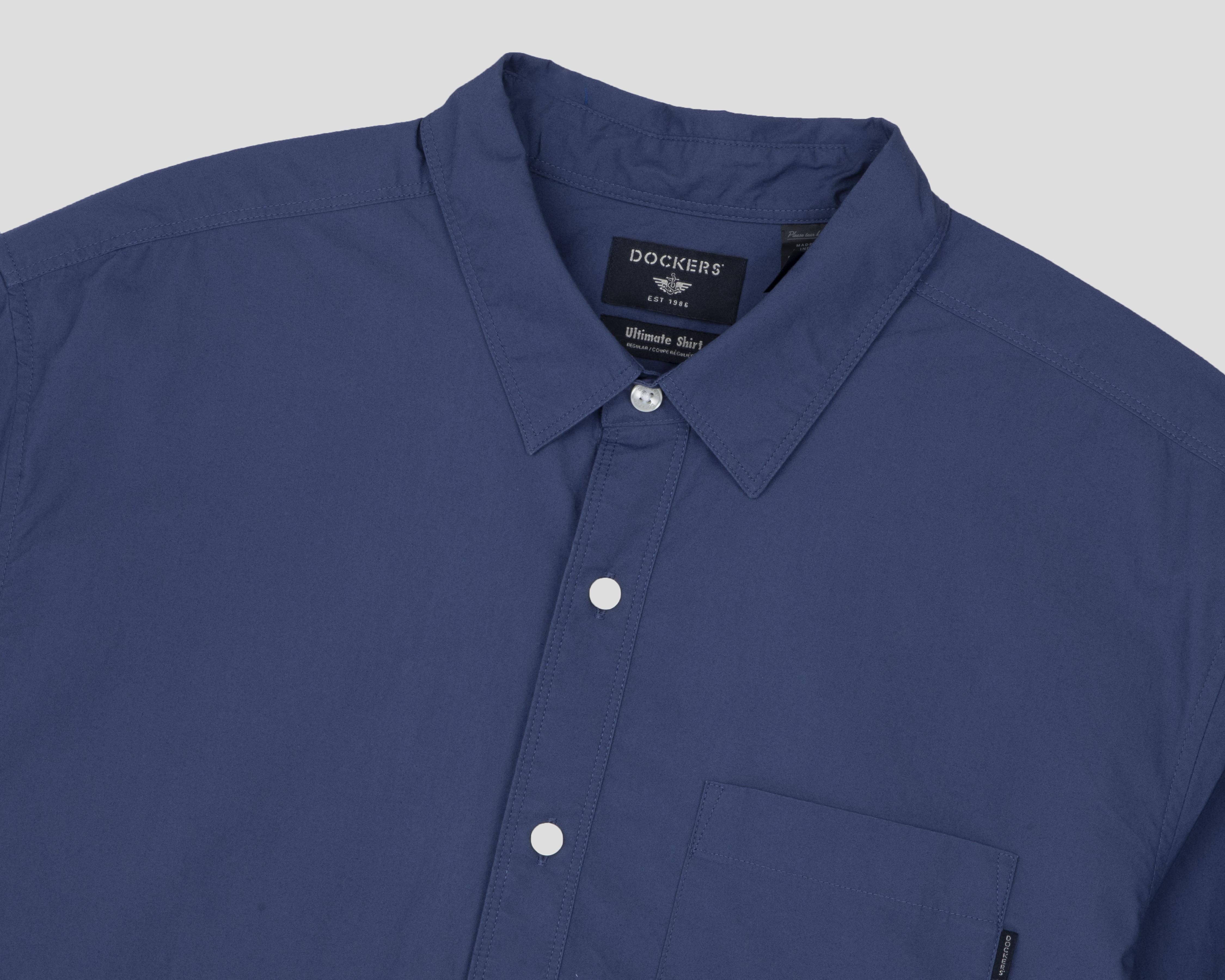 Foto 4 pulgar | Camisa de Vestir de Algodón Dockers Manga Larga Cuello Americano para Hombre