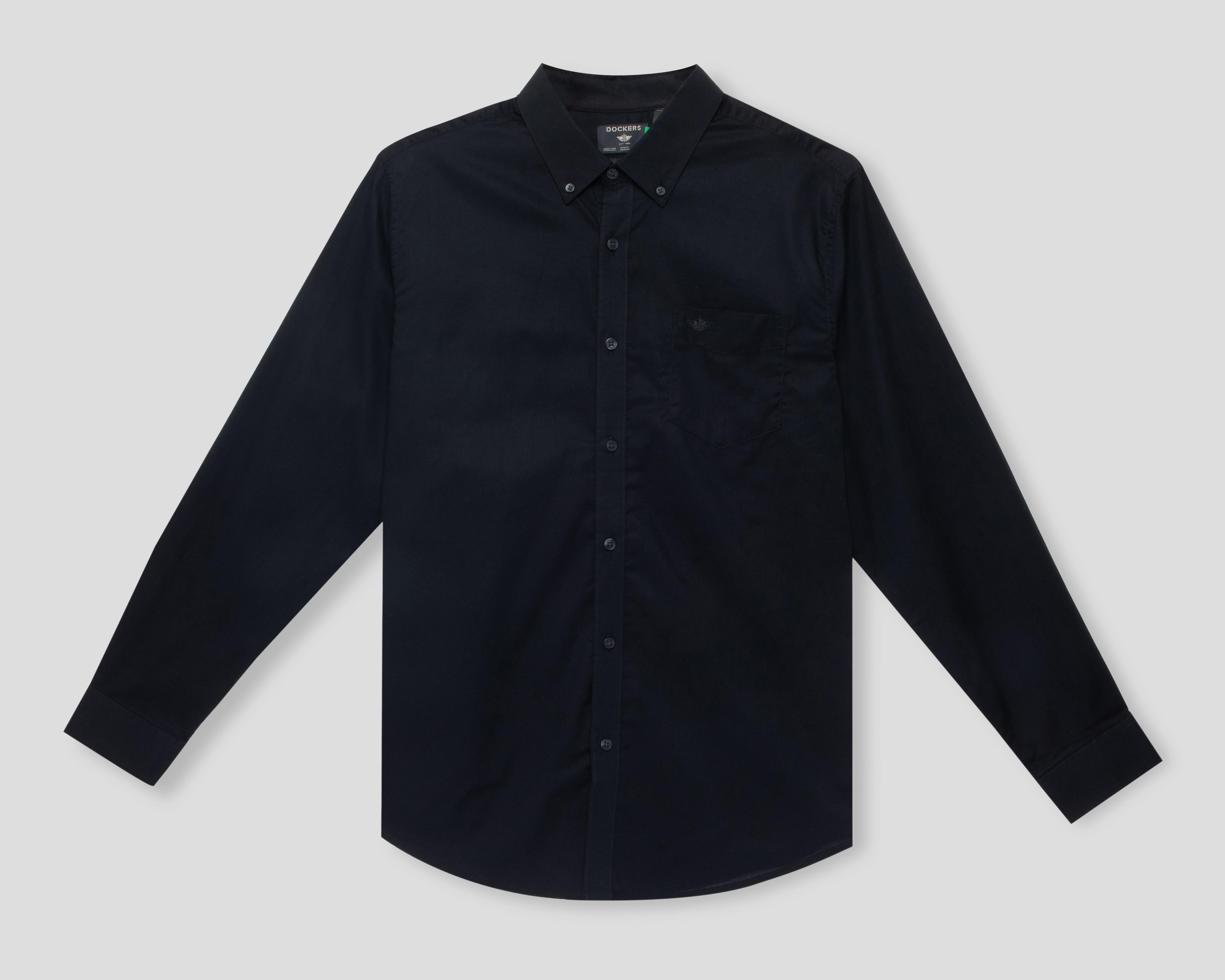 Foto 2 pulgar | Camisa de Vestir Dockers Manga Larga Cuello Americano Lisa para Hombre