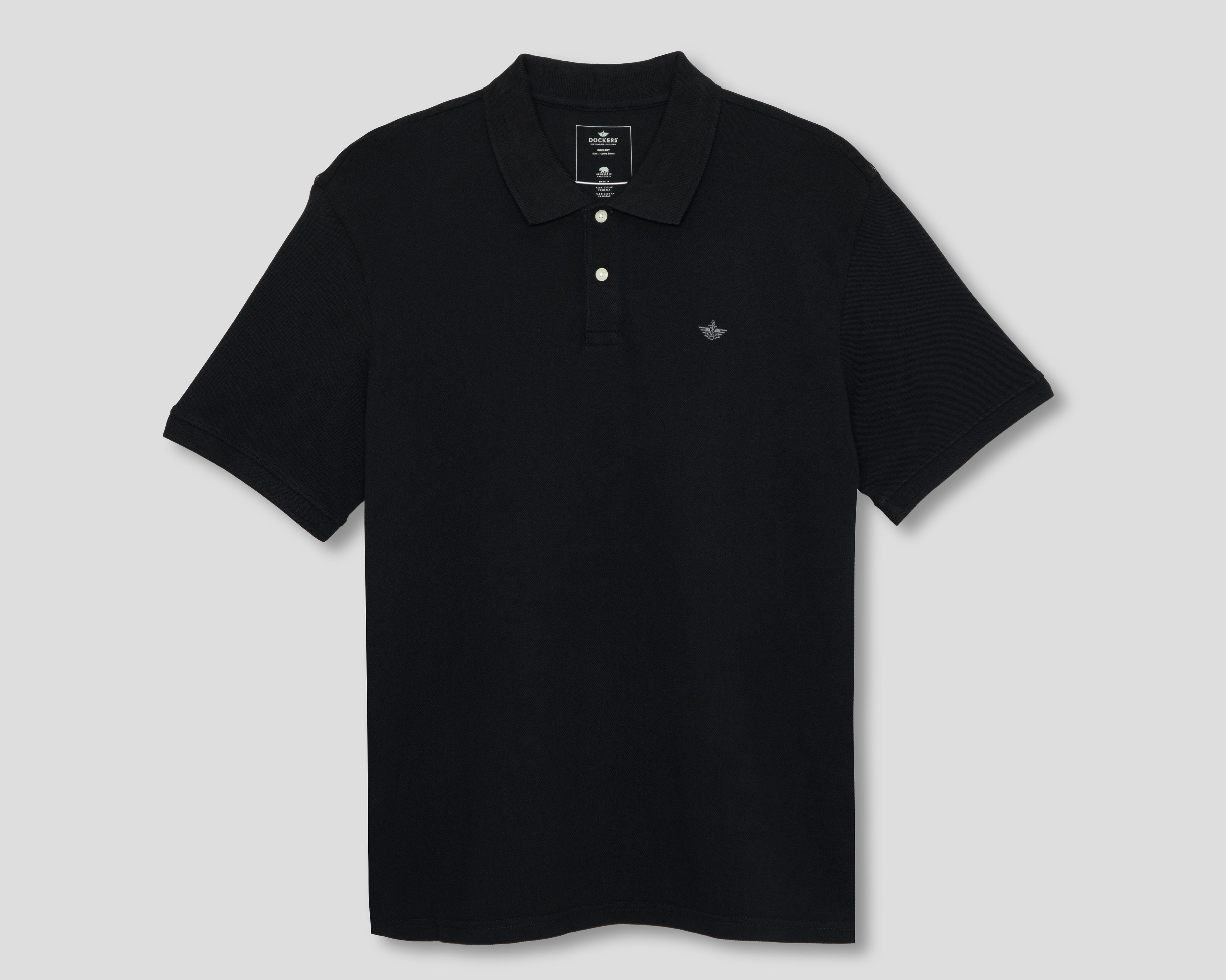 Foto 2 pulgar | Playera Polo Dockers Negra para Hombre
