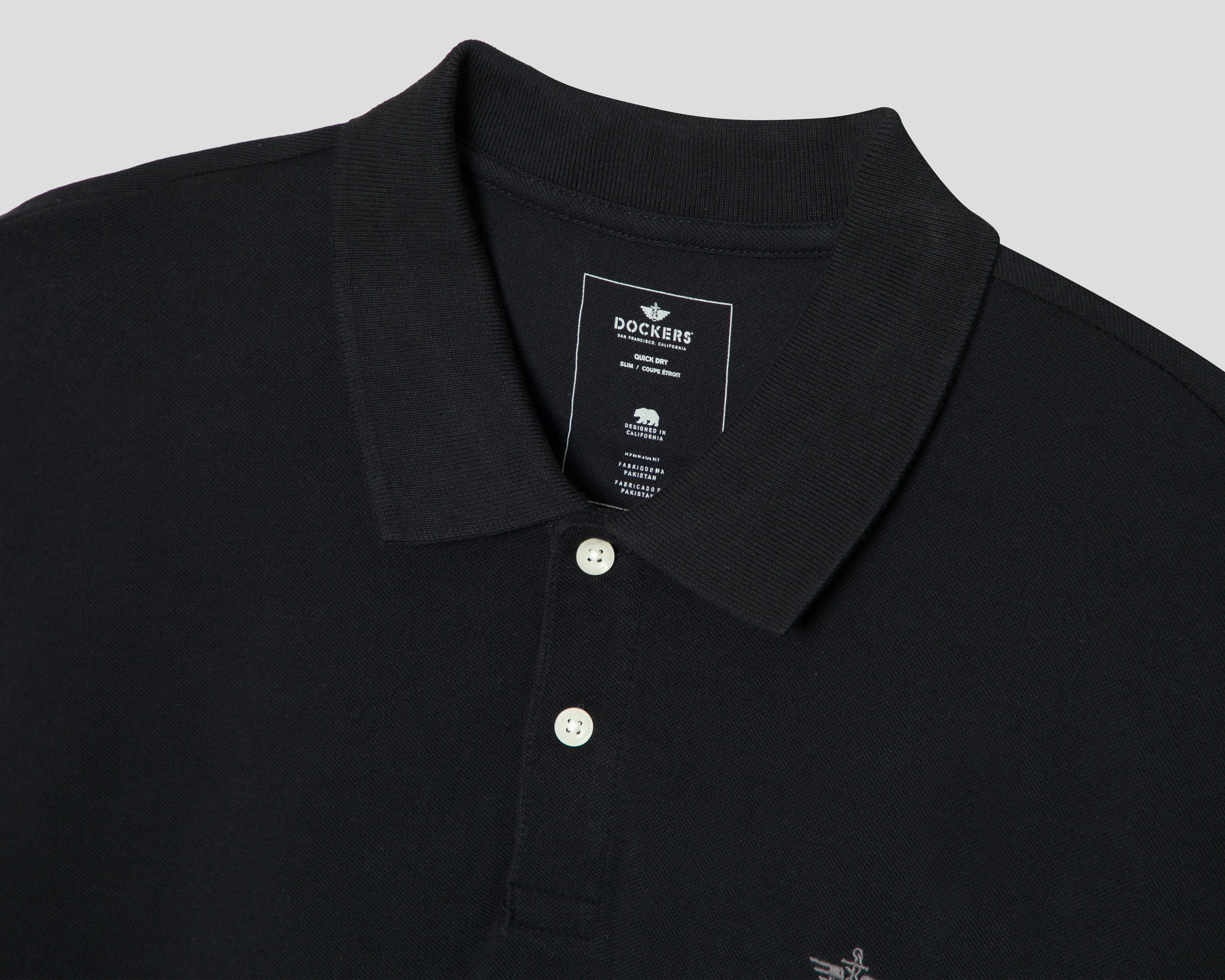 Foto 4 pulgar | Playera Polo Dockers Negra para Hombre