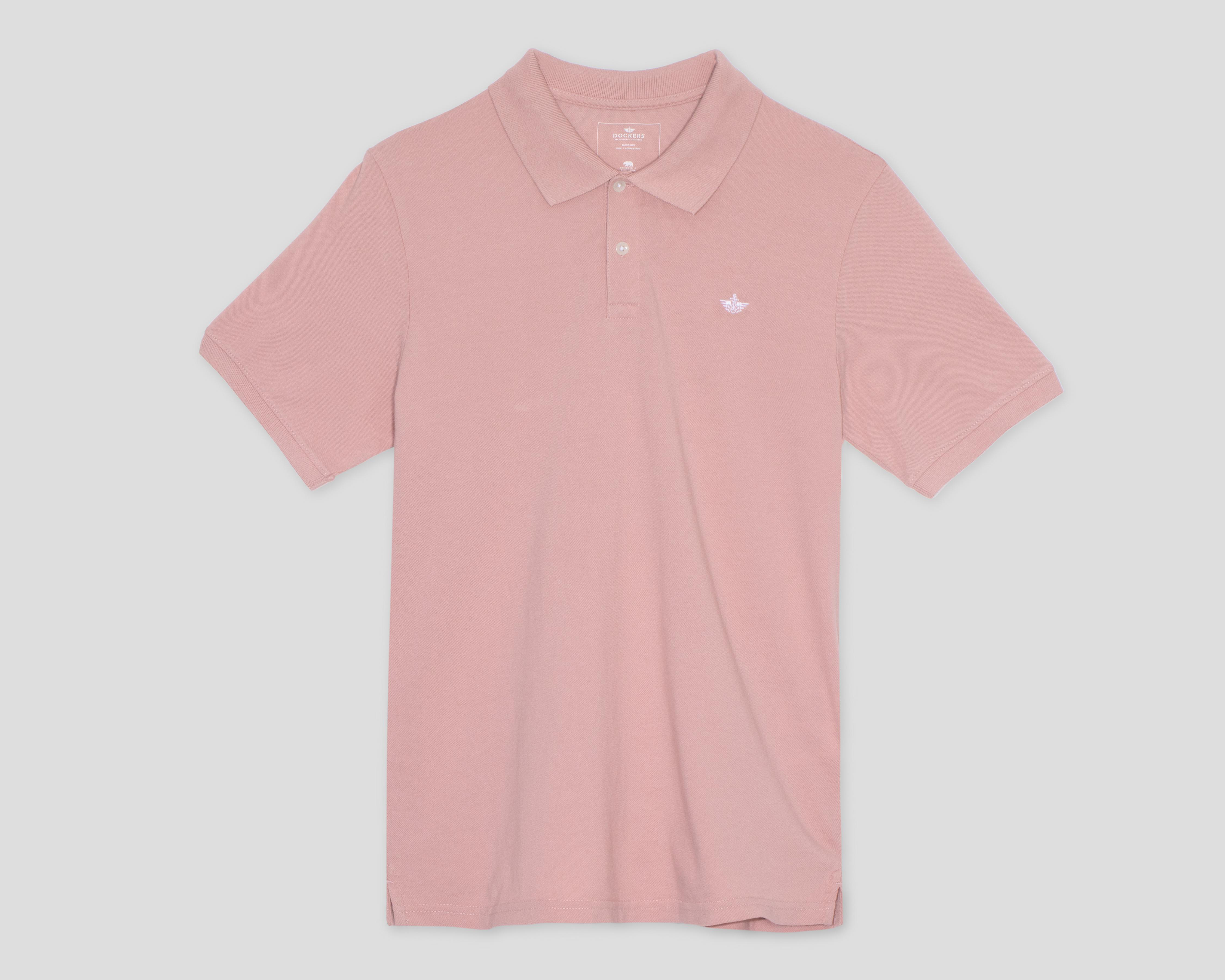 Foto 2 pulgar | Playera Polo Dockers Rosa para Hombre