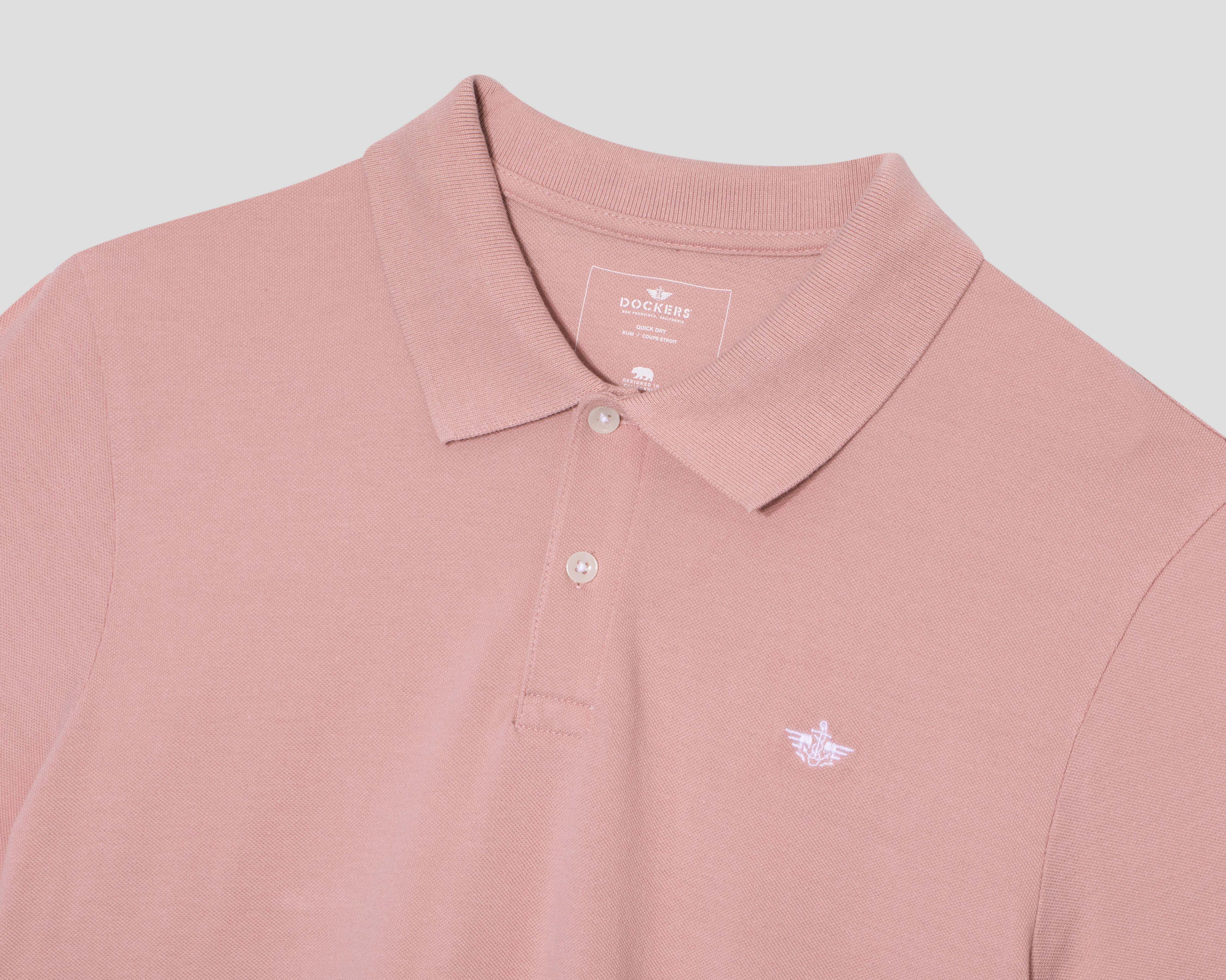Foto 3 | Playera Polo Dockers Rosa para Hombre