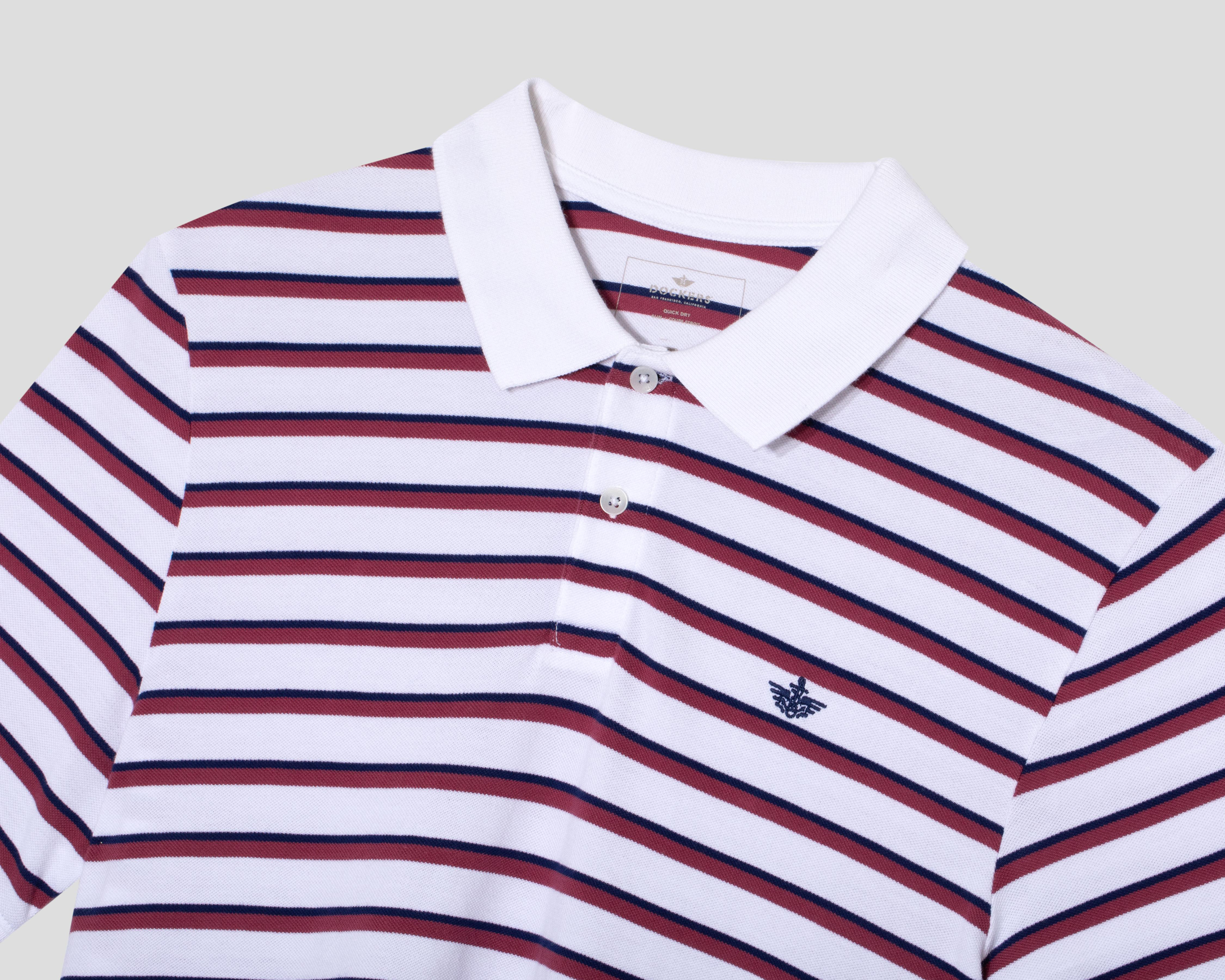 Foto 3 | Playera Polo Dockers Blanca para Hombre
