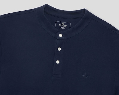 Foto 3 | Playera de Cuello Mao Azul Marino Dockers para Hombre