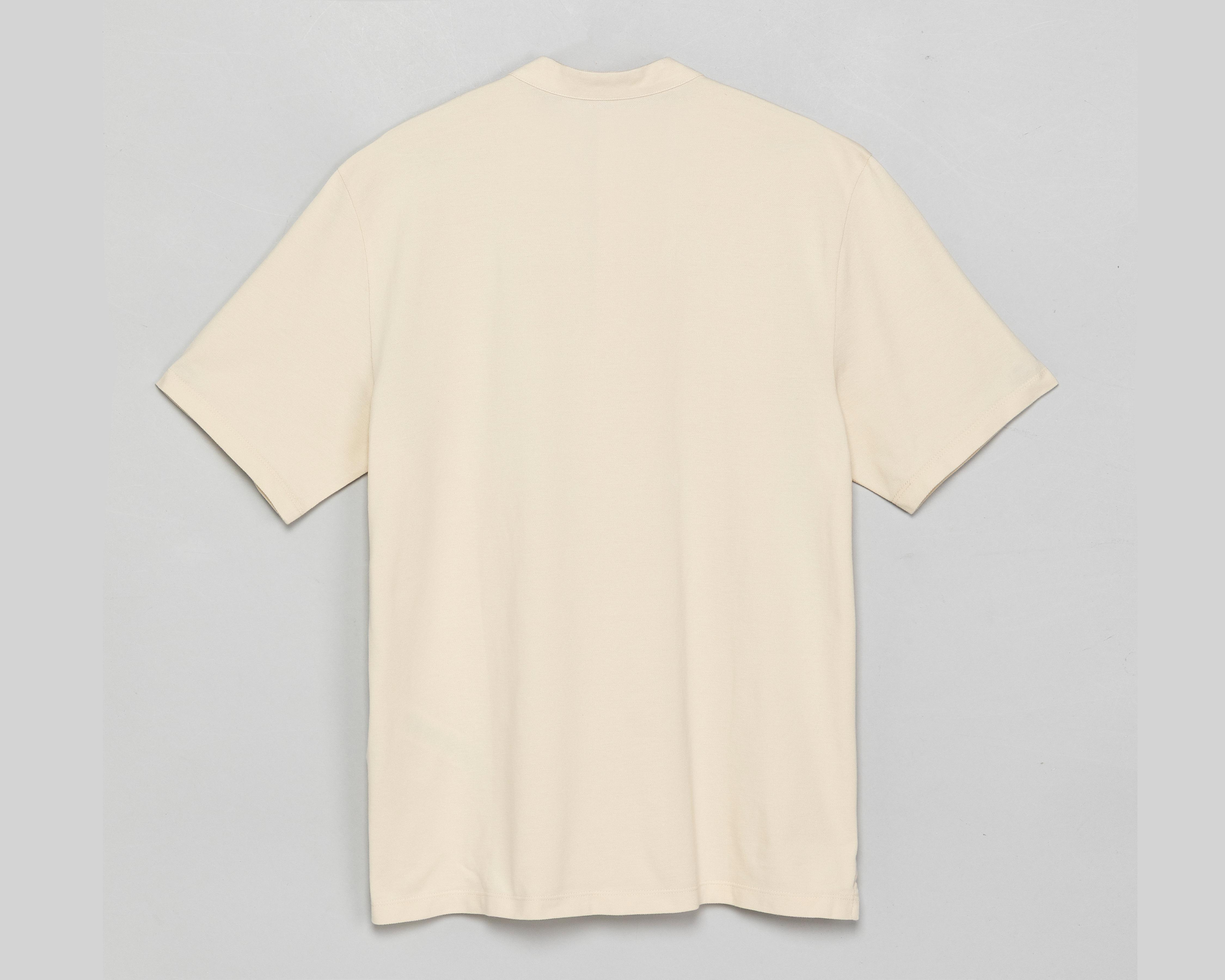 Foto 3 pulgar | Playera Polo Dockers Cuello Henley Crema para Hombre