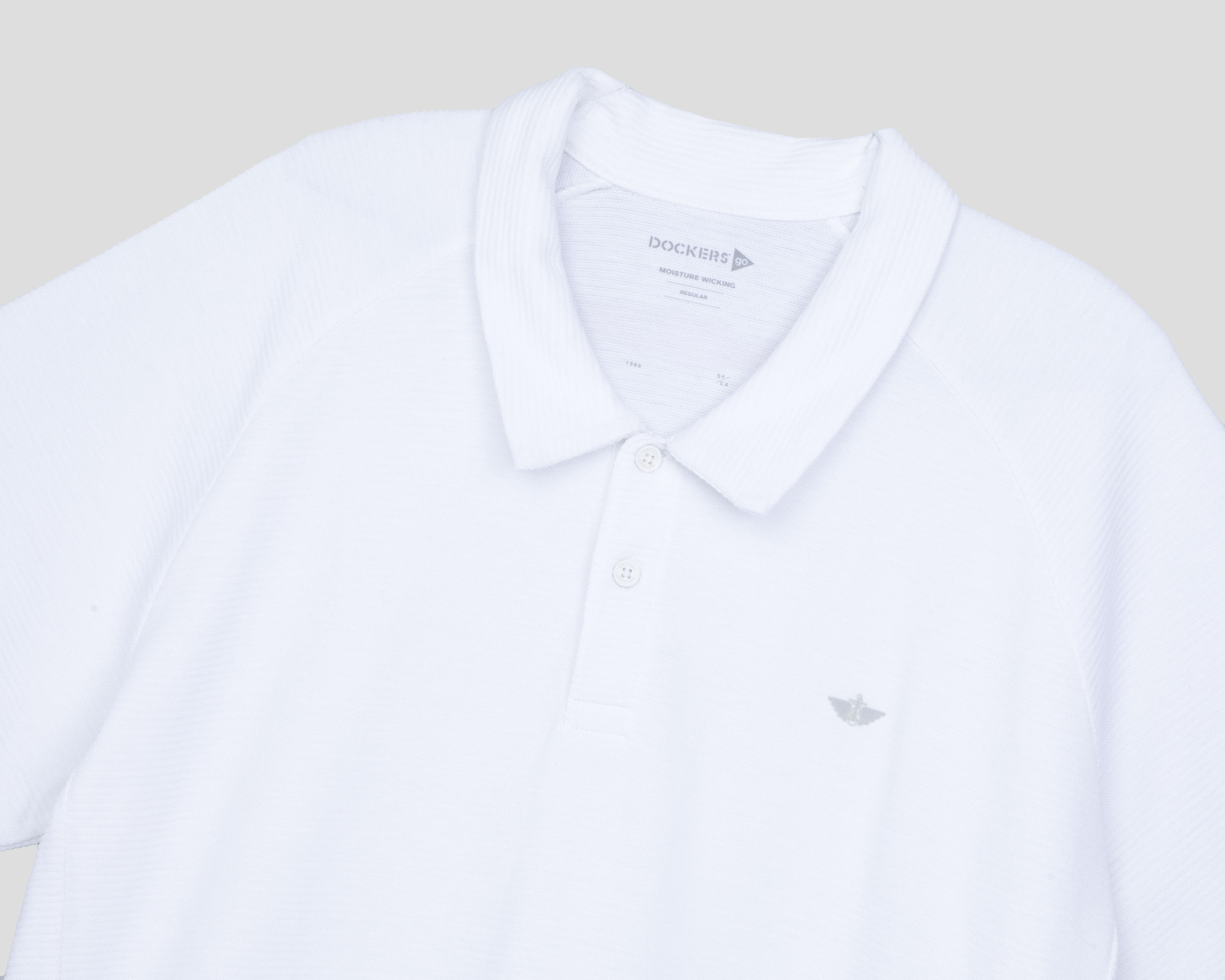 Foto 3 | Playera Polo Dockers Blanca para Hombre