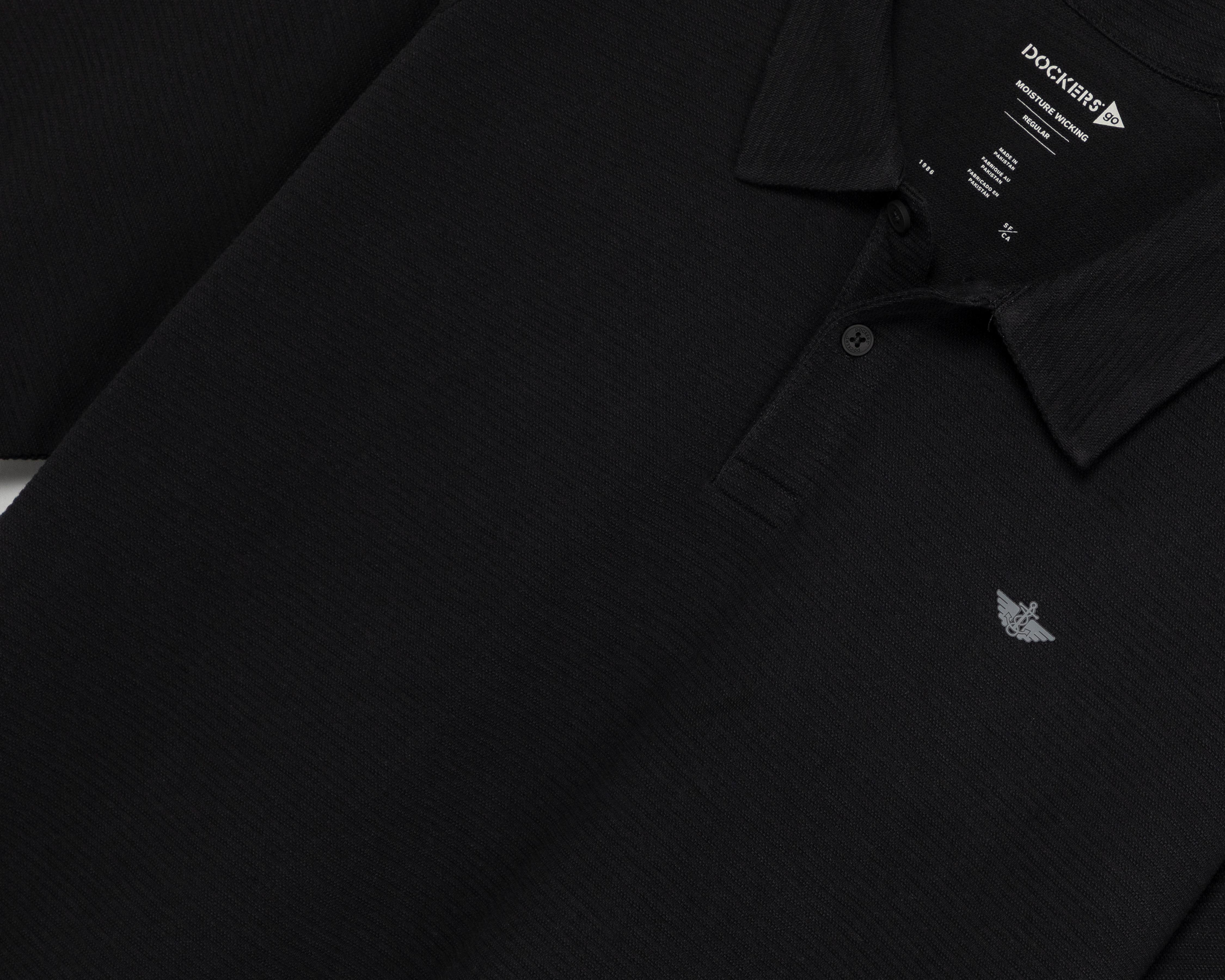 Foto 4 pulgar | Playera Polo Dockers Negra para Hombre
