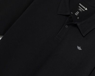 Foto 3 | Playera Polo Dockers Negra para Hombre