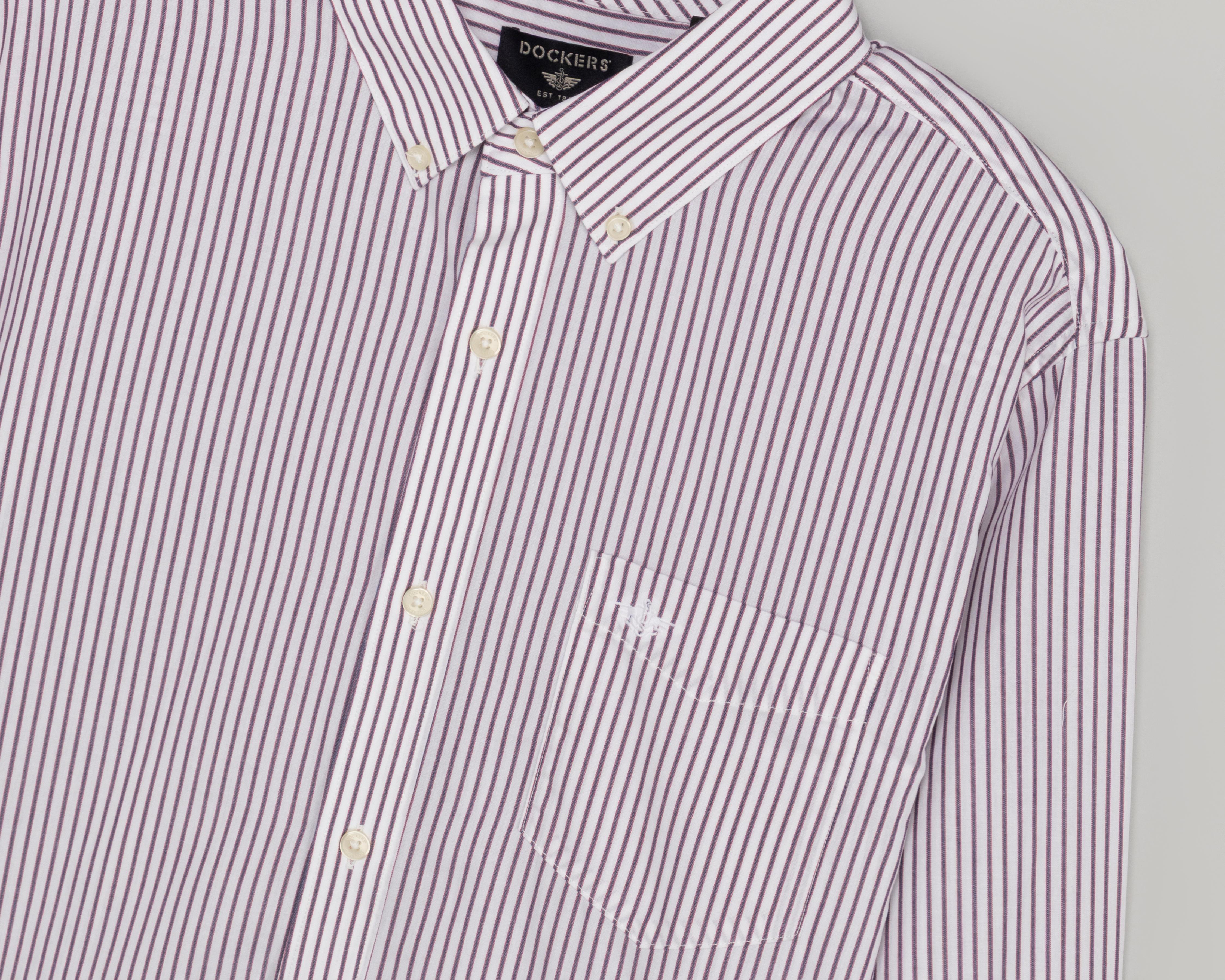 Foto 4 pulgar | Camisa Casual de Algodón Dockers Classic Fit a Rayas para Hombre