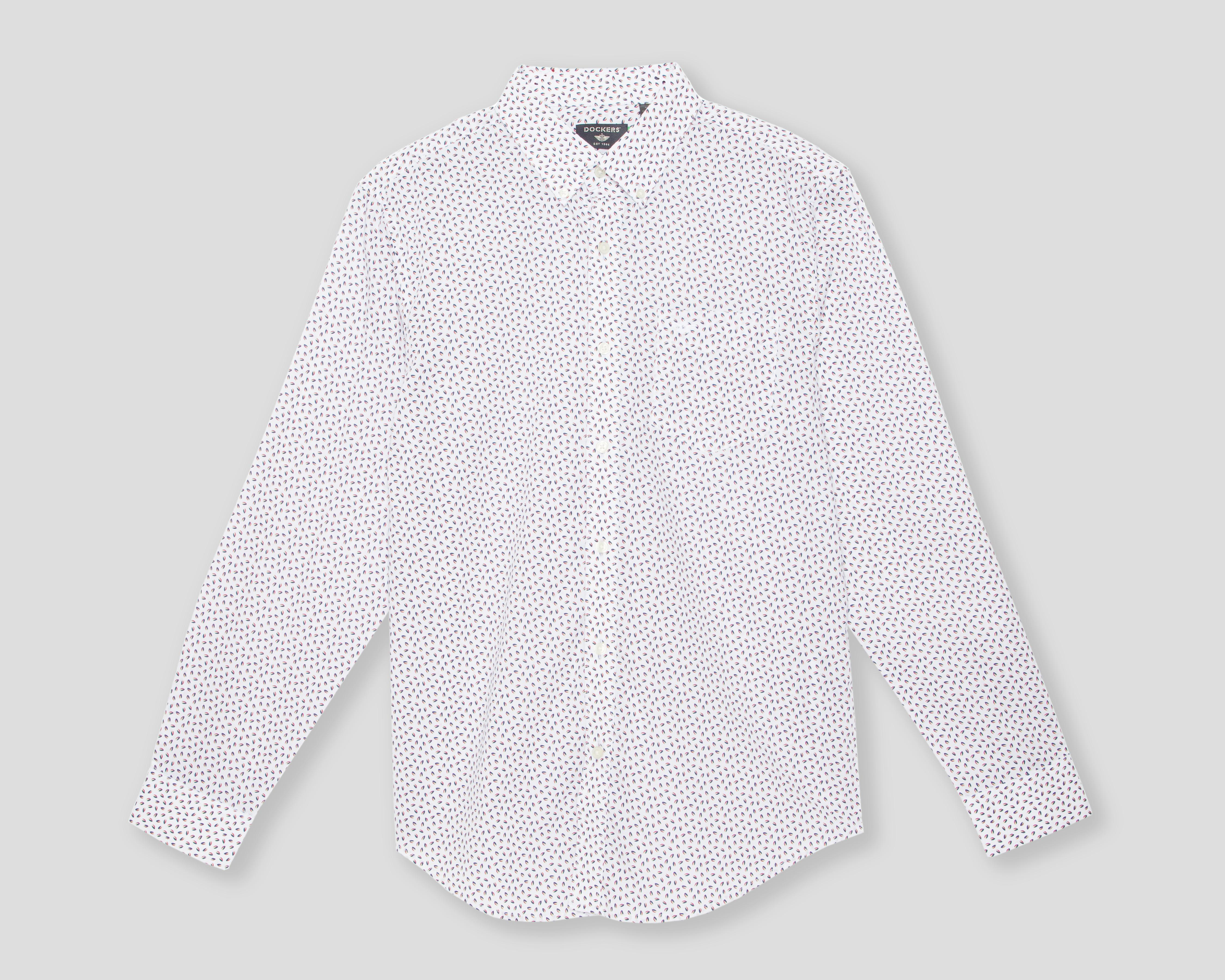 Foto 2 pulgar | Camisa de Vestir de Algodón Dockers Manga Larga Cuello Americano para Hombre