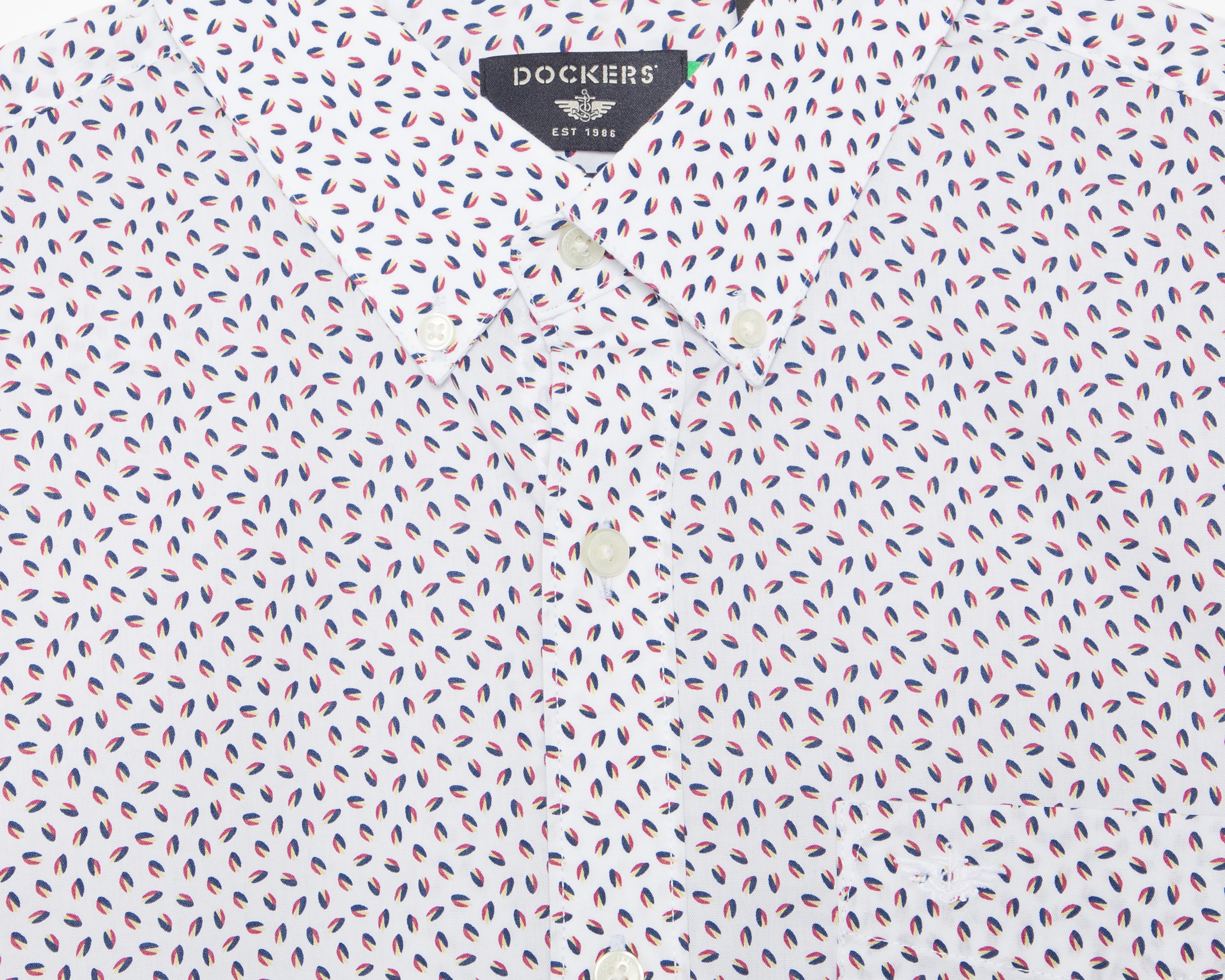 Foto 4 pulgar | Camisa de Vestir de Algodón Dockers Manga Larga Cuello Americano para Hombre