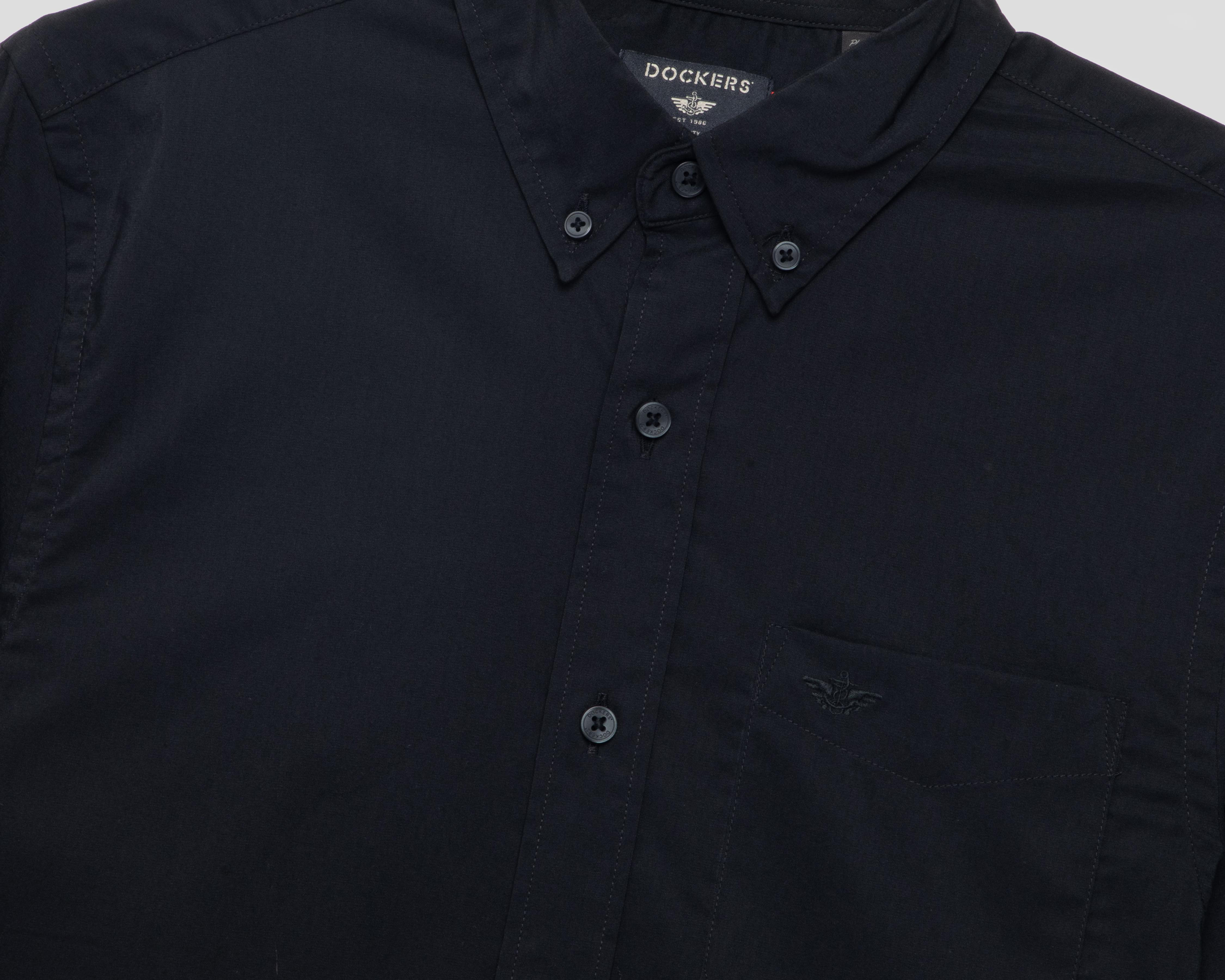 Foto 4 pulgar | Camisa de Vestir de Algodón Dockers Manga Larga Cuello Americano para Hombre