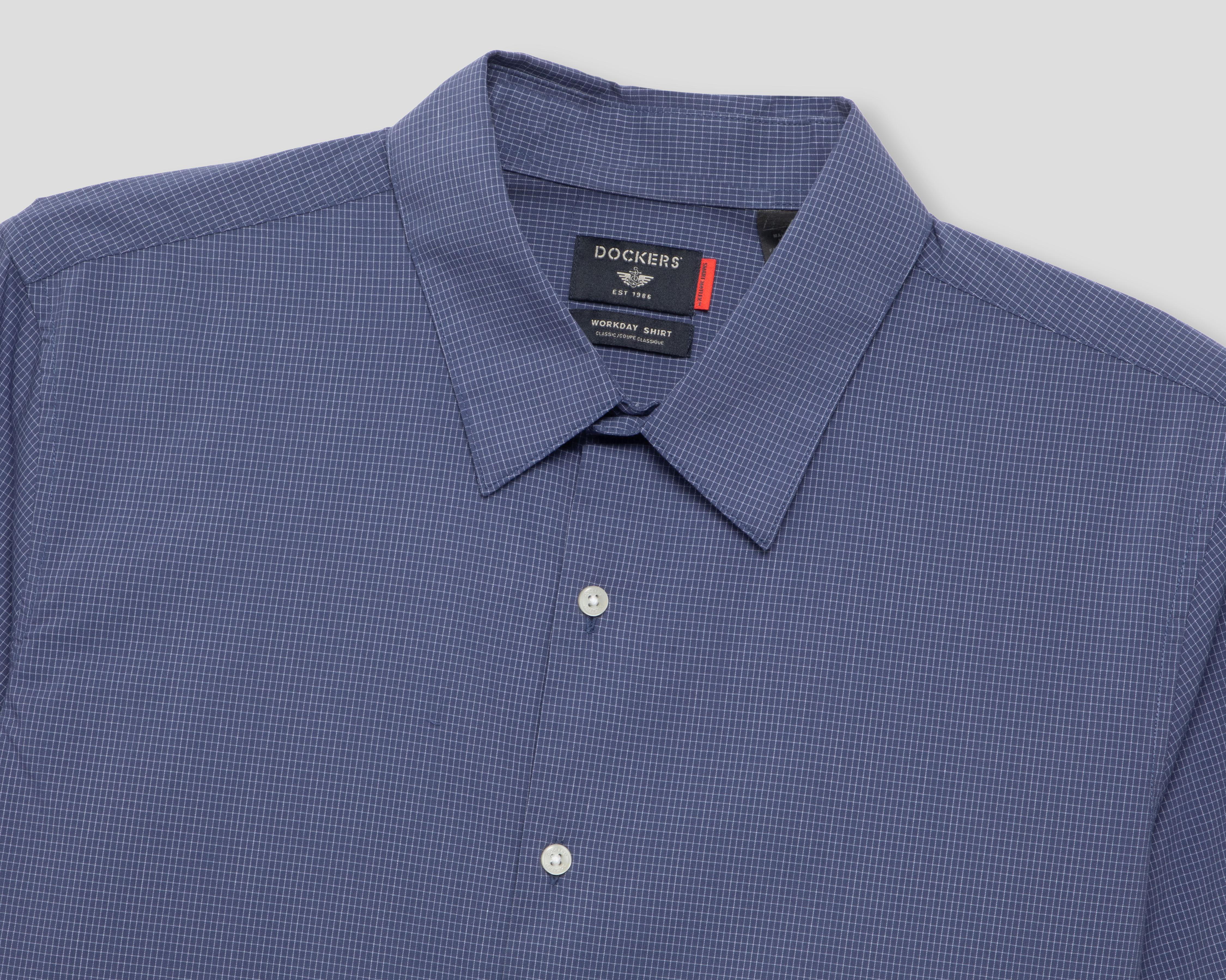 Foto 4 pulgar | Camisa de Vestir Dockers Manga Larga Cuello Americano para Hombre