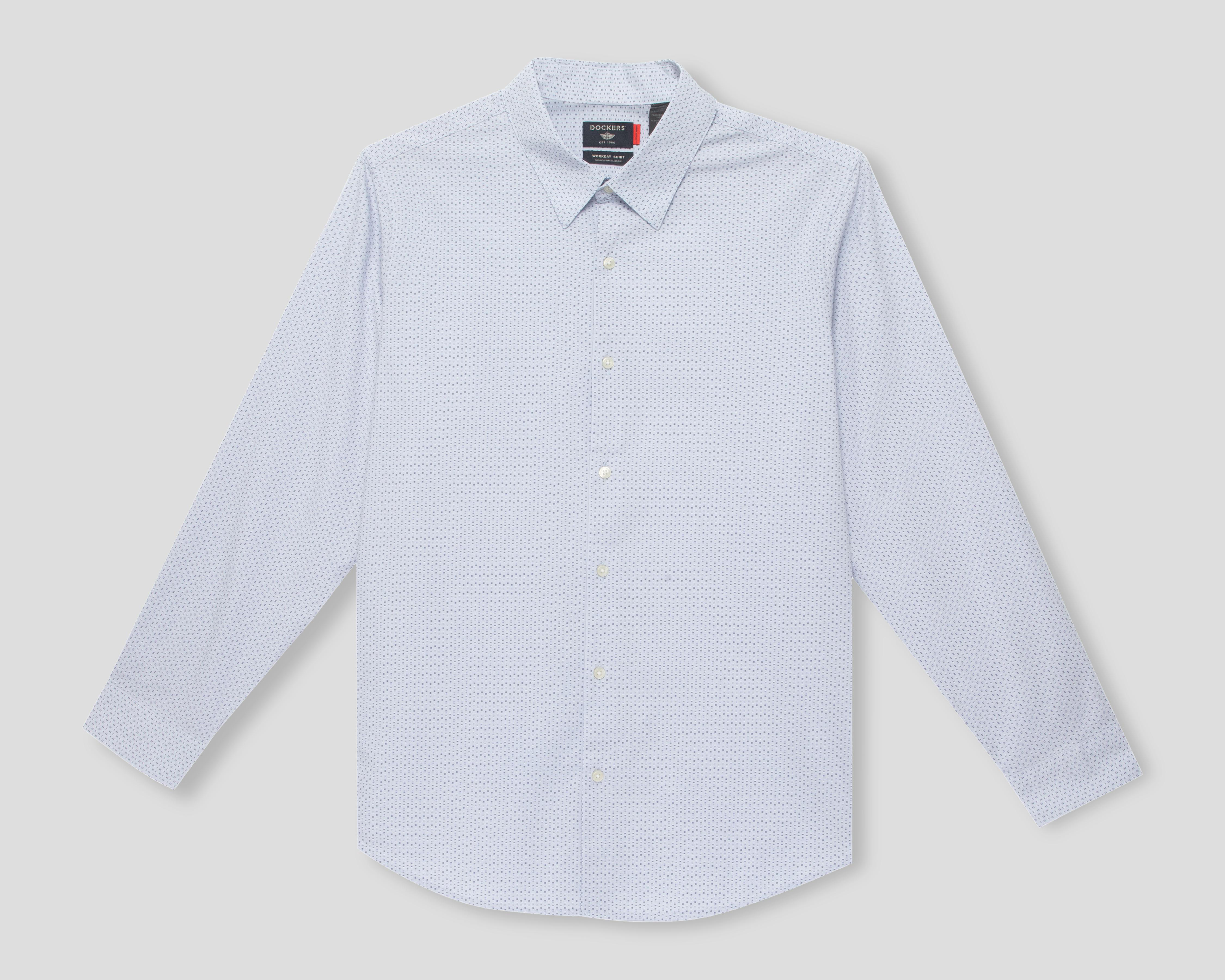 Foto 2 pulgar | Camisa de Vestir Dockers Manga Larga Cuello Americano para Hombre