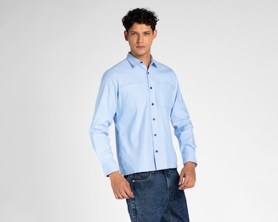 Foto 1 | Camisa de Moda Refill Regular Azul para Hombre