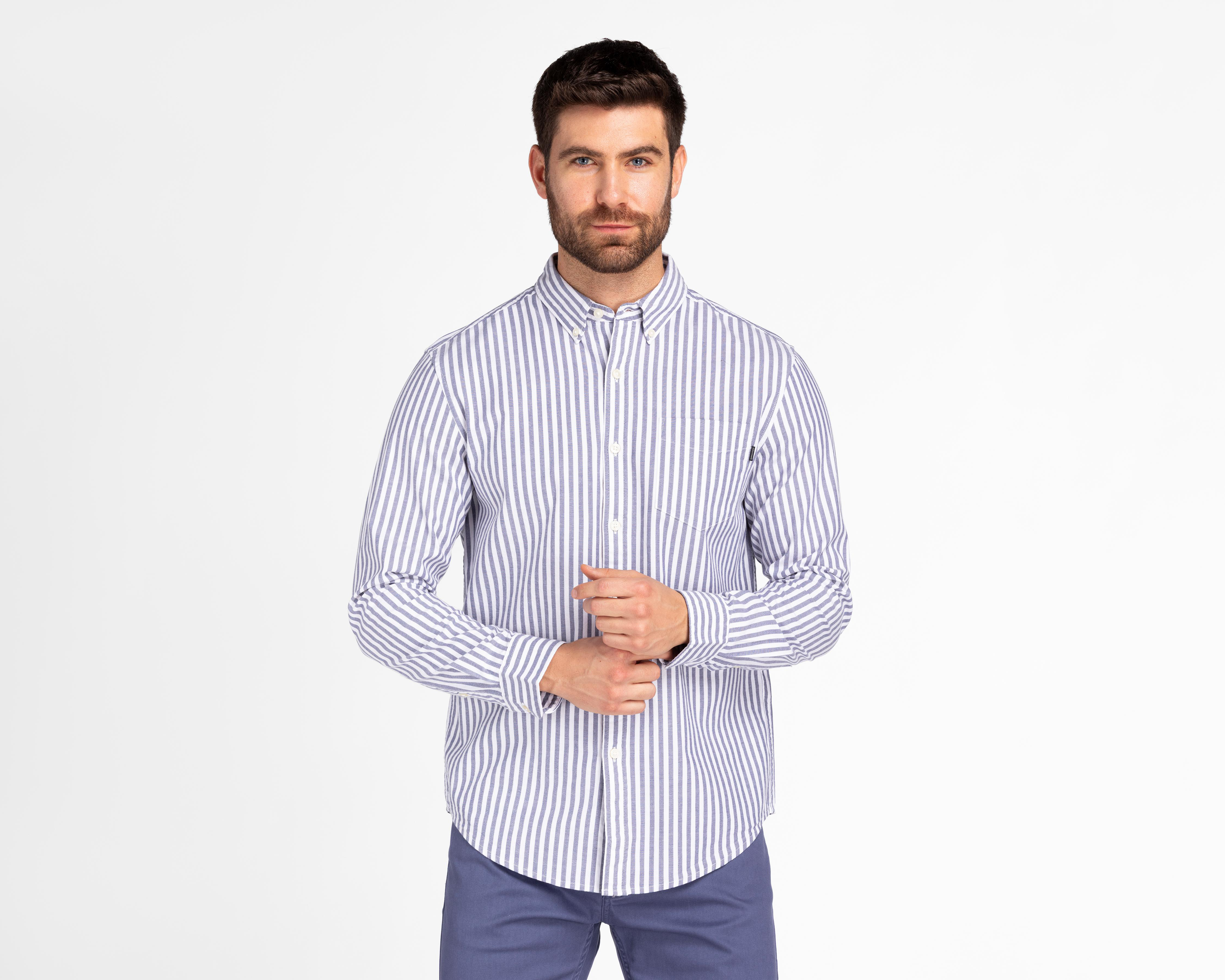 Foto 1 | Camisa Casual Dockers Regular de Rayas para Hombre