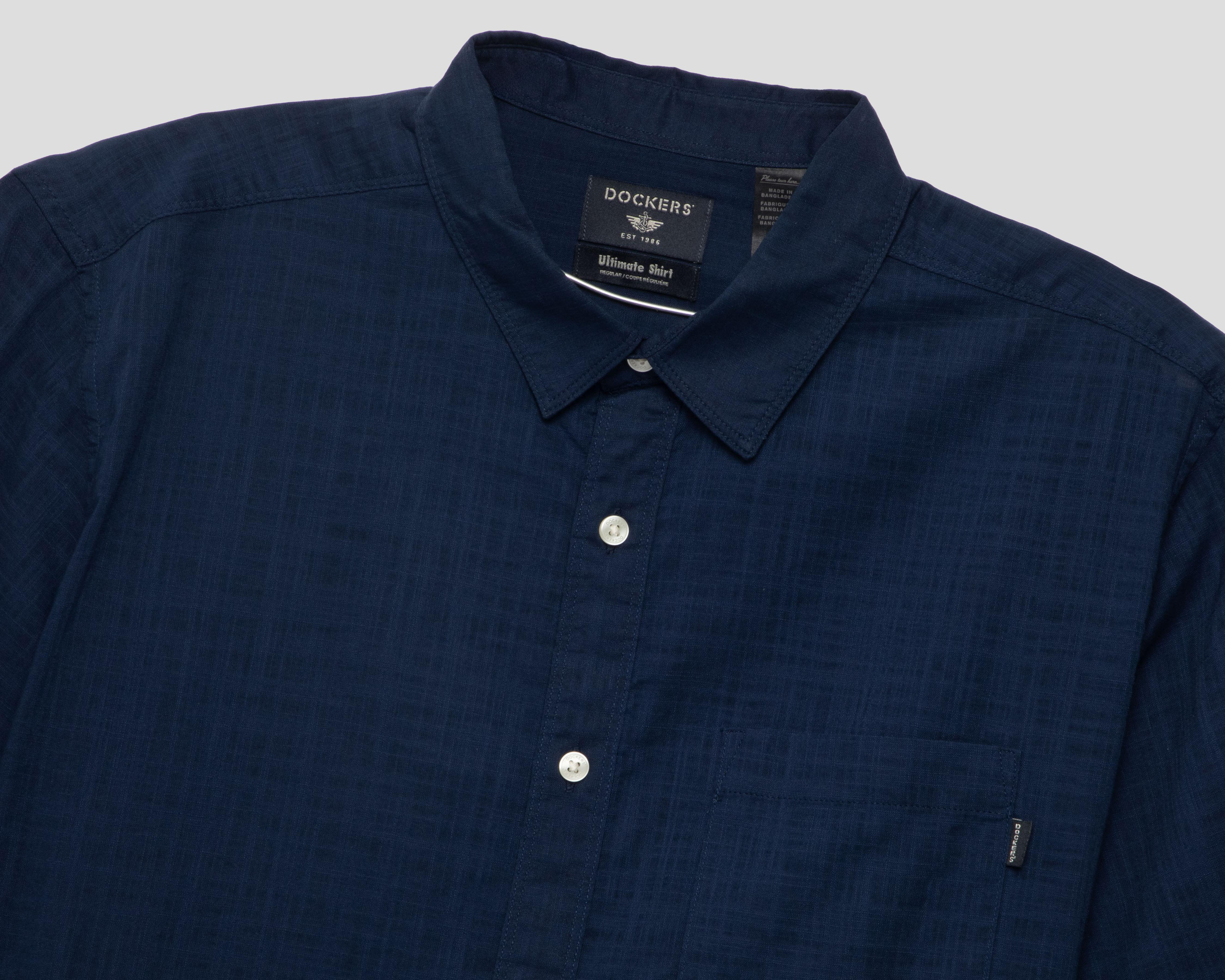 Foto 3 | Camisa Casual de Algodón Dockers Regular Fit Lisa para Hombre