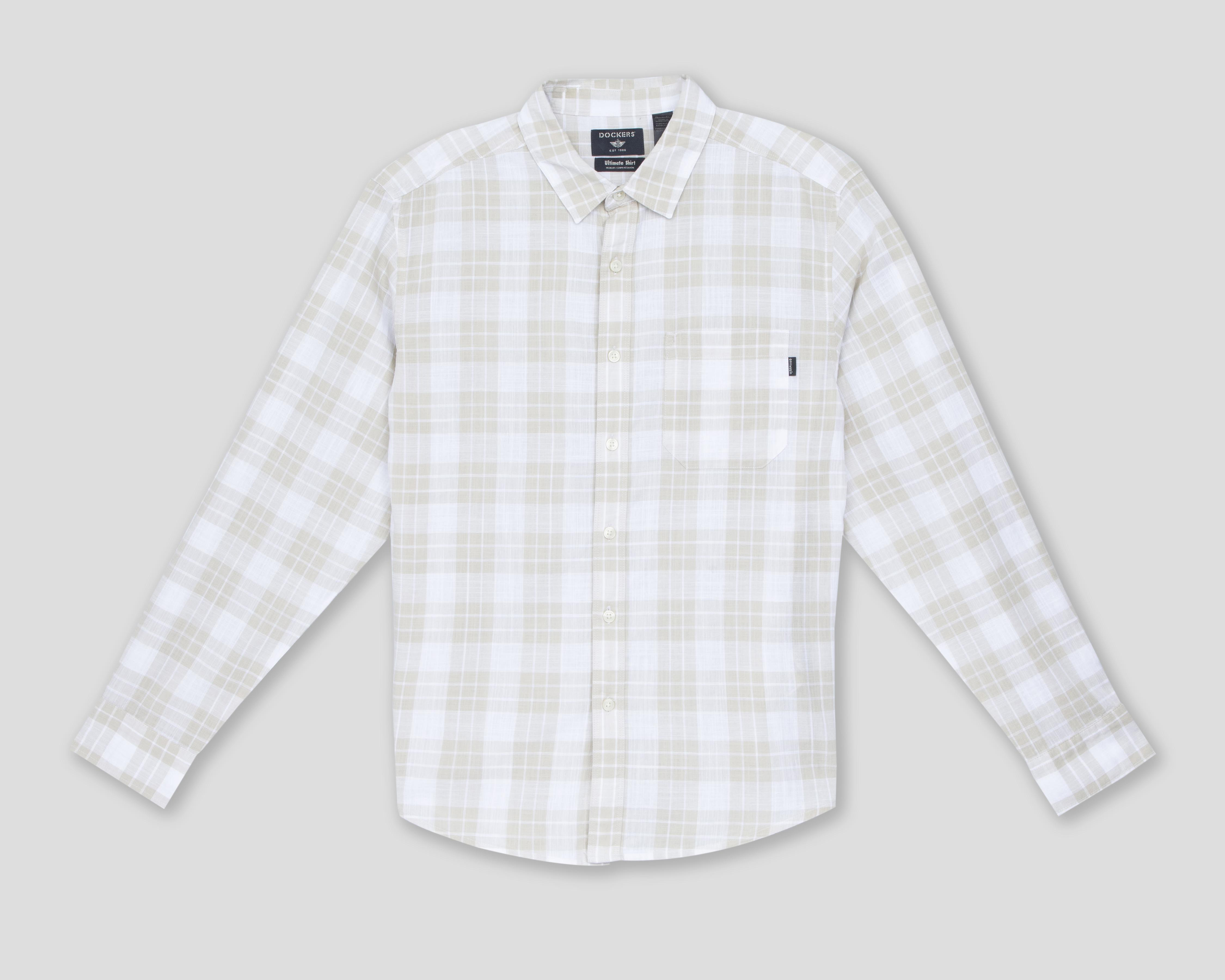 Foto 1 | Camisa Casual de Algodón Dockers Regular a Cuadros para Hombre