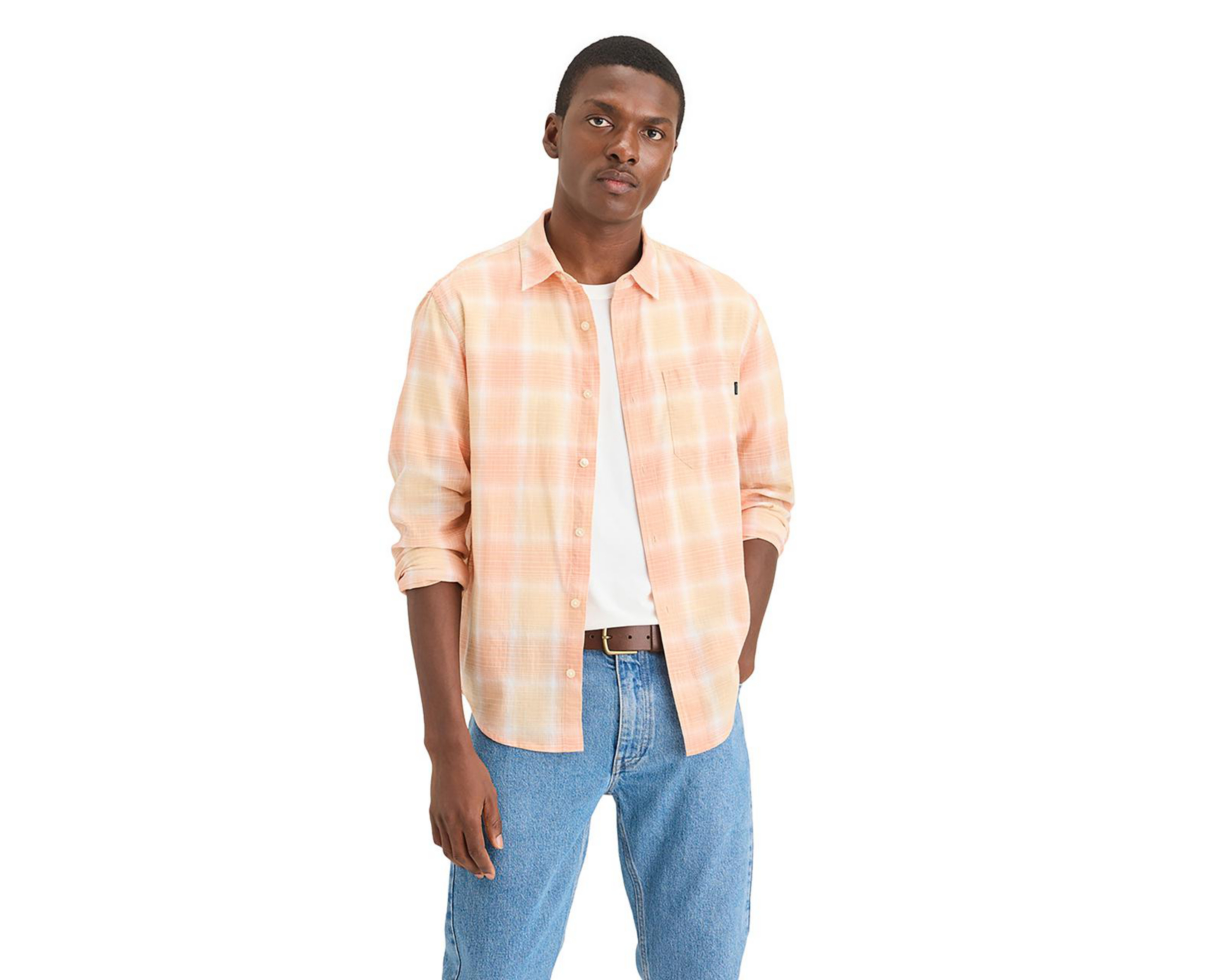 Foto 2 pulgar | Camisa Casual de Algodón Dockers Regular a Cuadros para Hombre