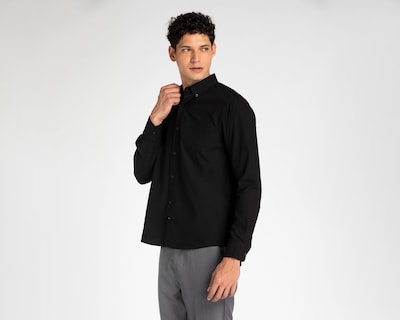 Foto 1 | Camisa Casual Porto Sur Regular Negra para Hombre