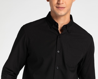 Foto 3 | Camisa Casual Porto Sur Regular Negra para Hombre