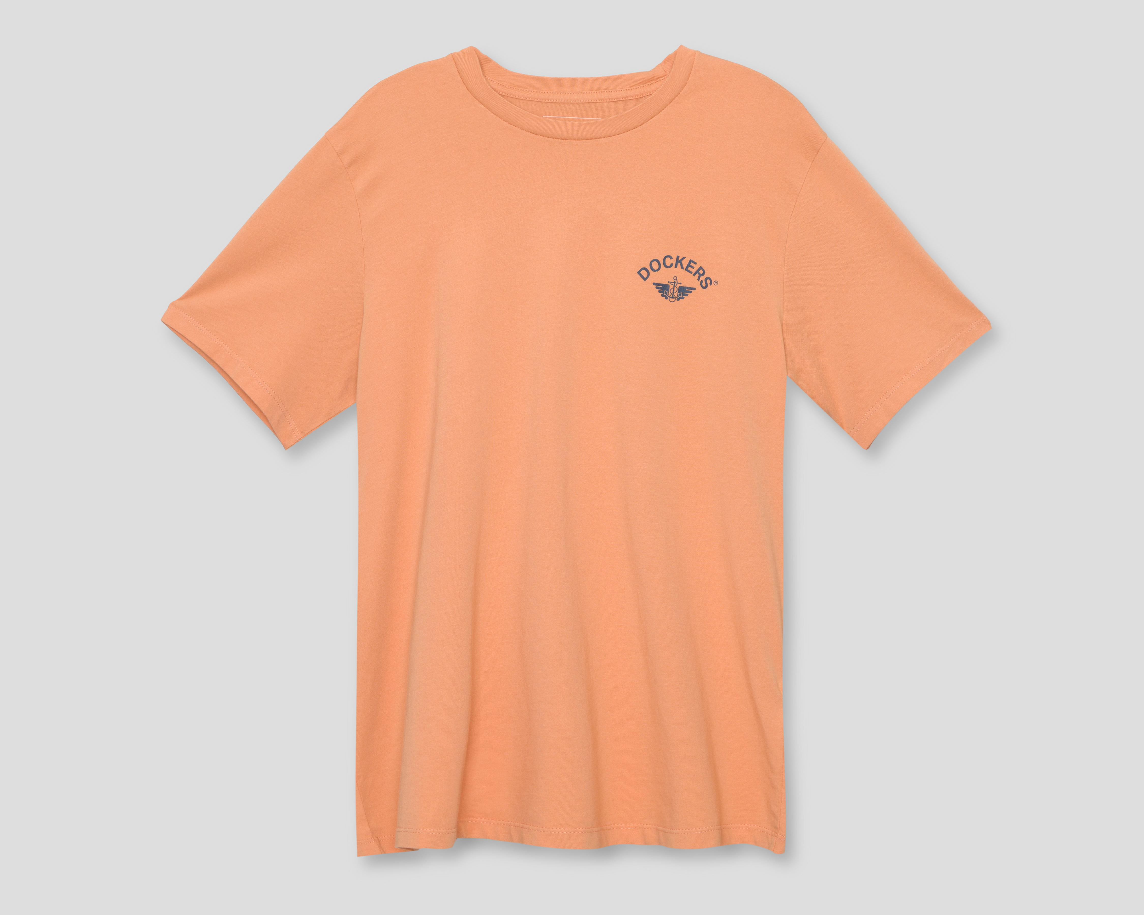 Foto 2 pulgar | Playera de Cuello Redondo Dockers Durazno para Hombre