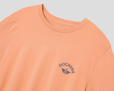 Foto 3 | Playera de Cuello Redondo Dockers Durazno para Hombre
