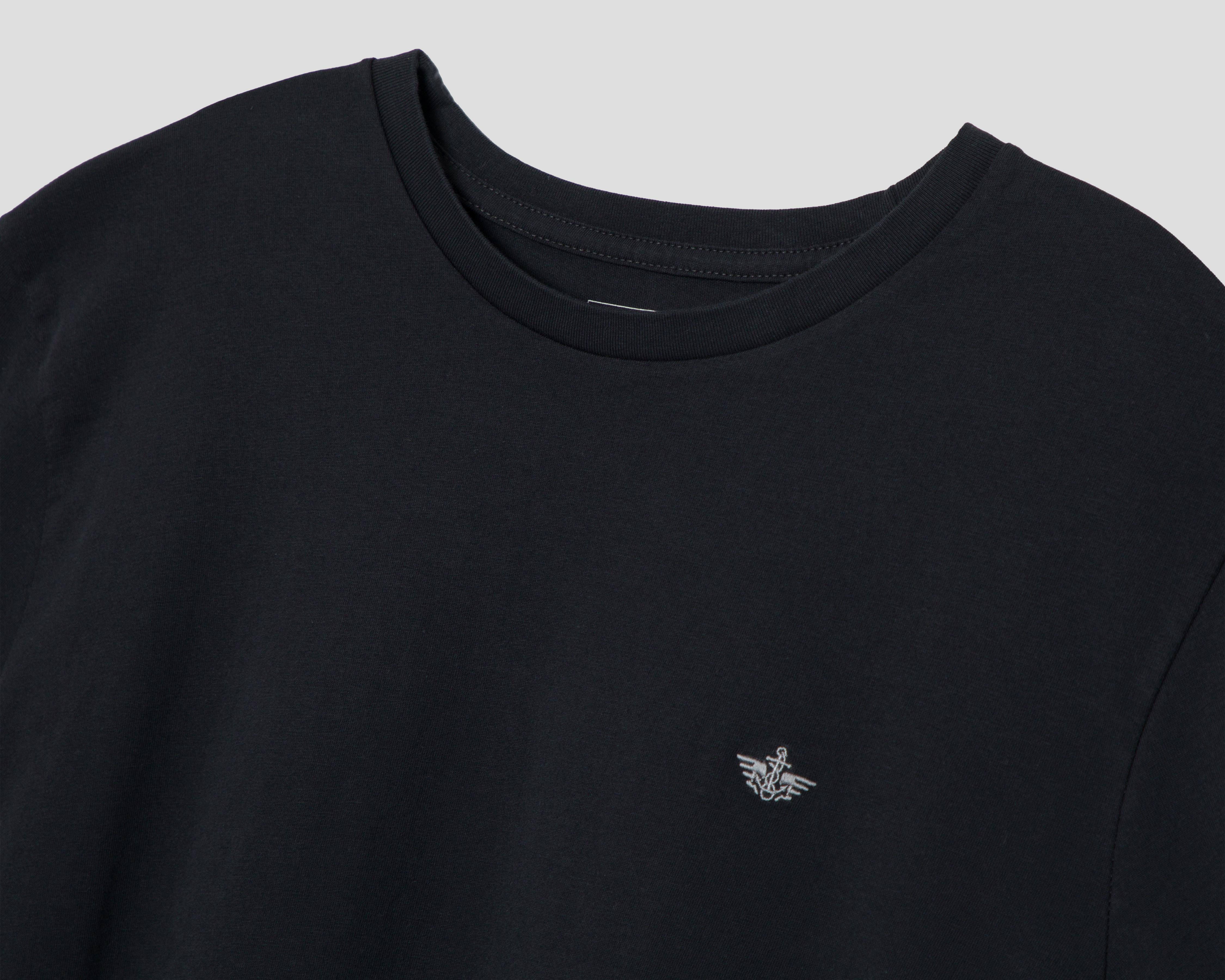 Foto 4 pulgar | Playera de Cuello Redondo Dockers Negro para Hombre