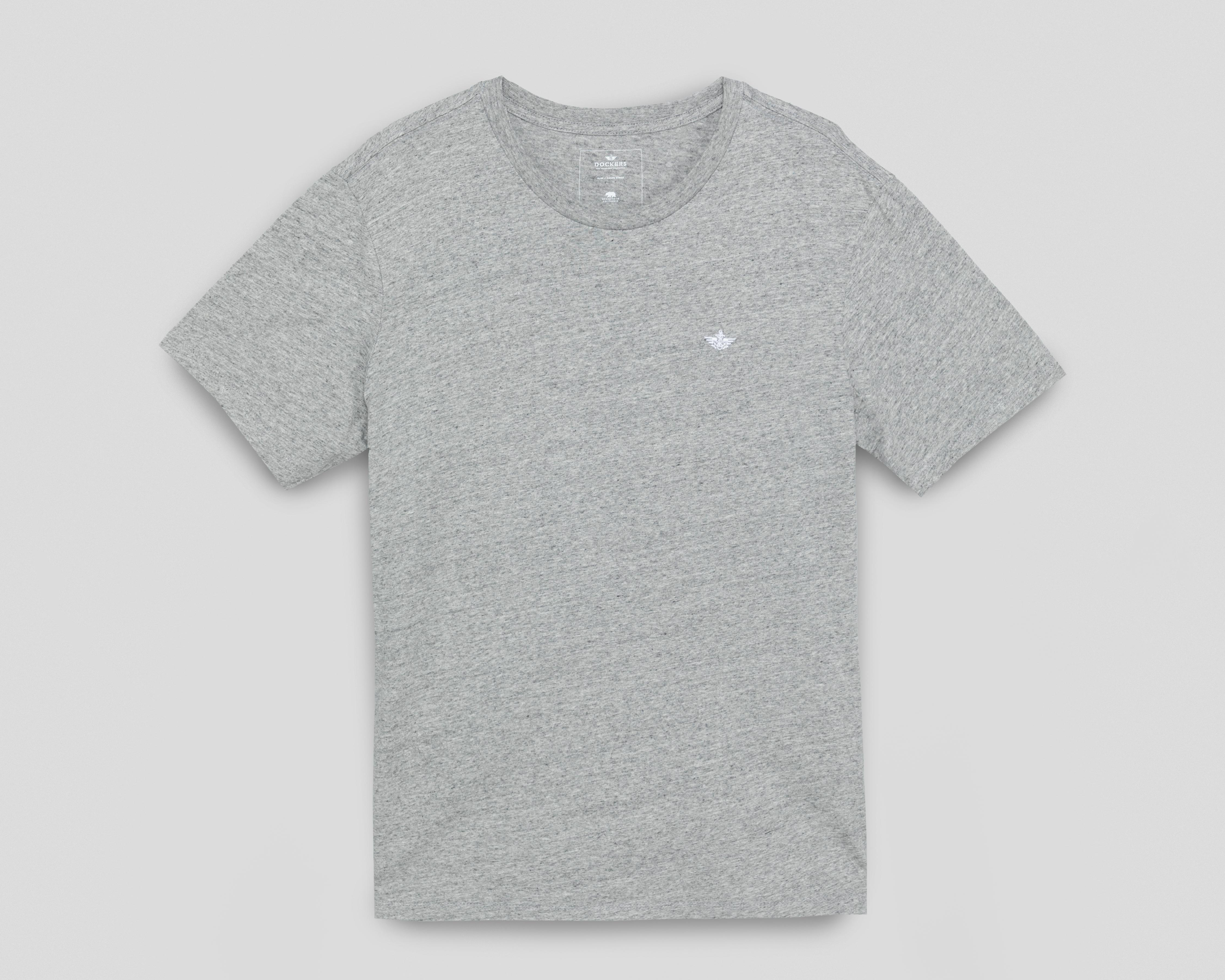 Playera de Cuello Redondo Dockers Gris para Hombre