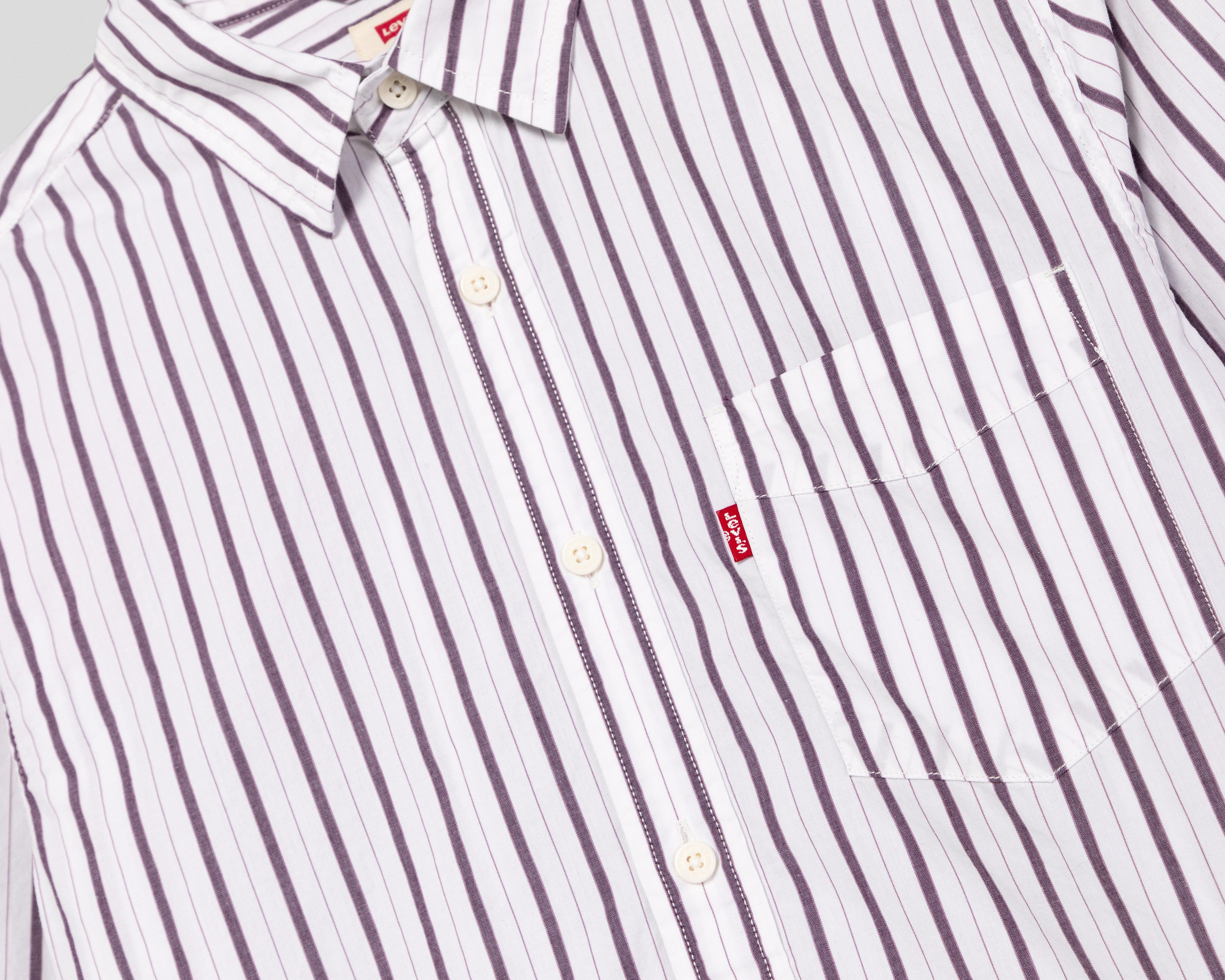 Foto 3 | Camisa Casual de Algodón Levi's Regular a Rayas