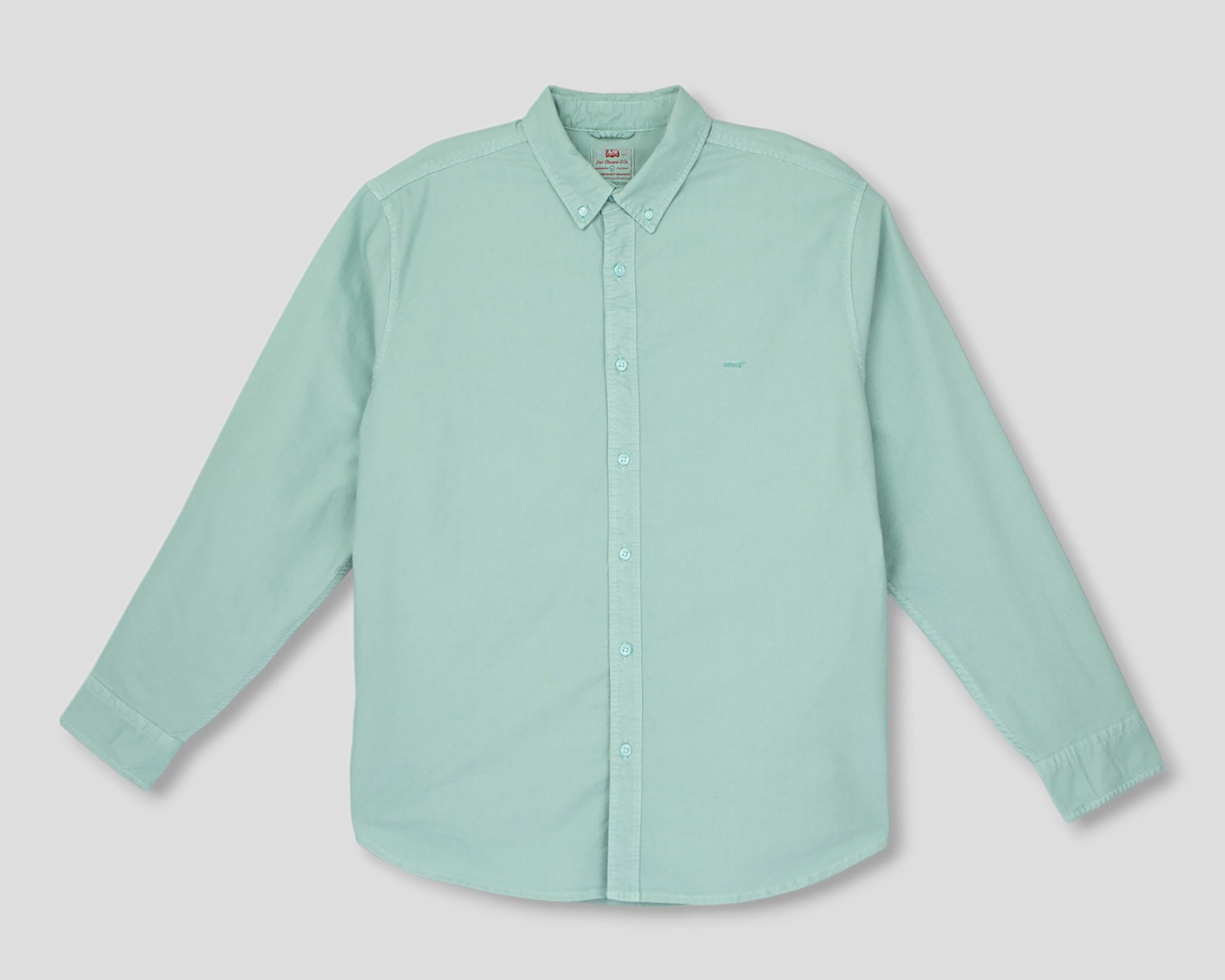 Foto 1 | Camisa Casual de Algodon Levi's Corte Relajado Verde para Hombre