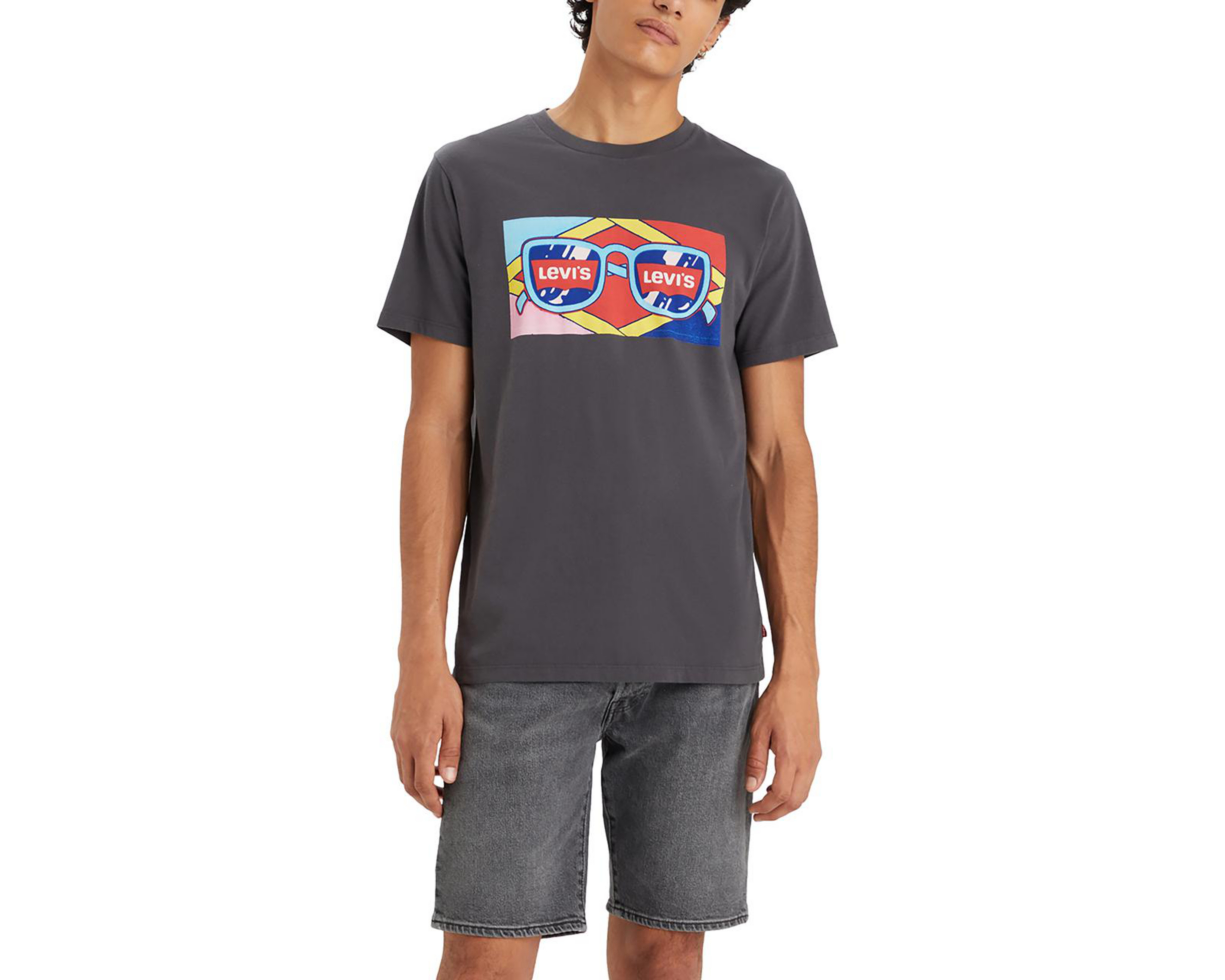 Playera Casual Levi's Negra Cuello Redondo para Hombre