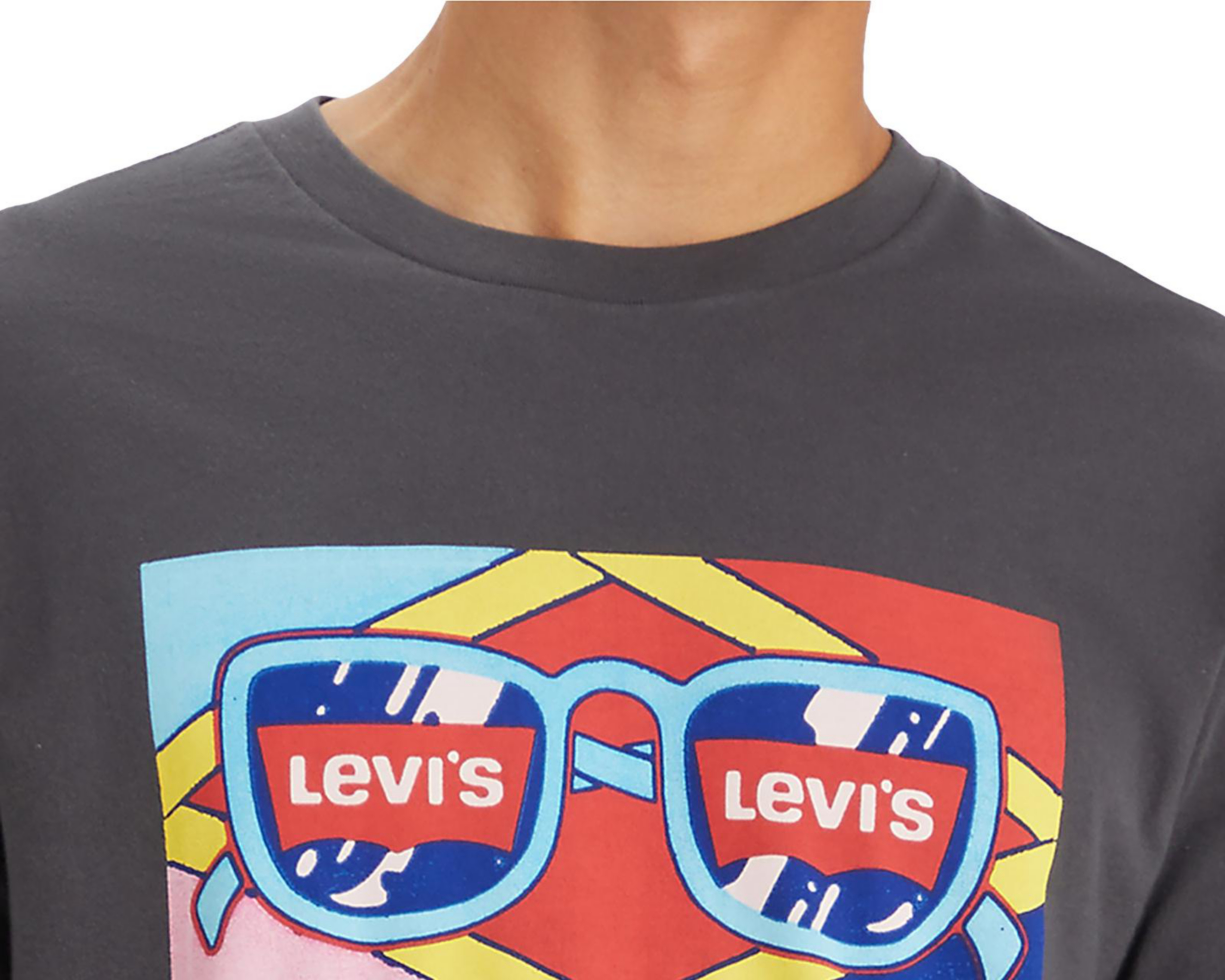 Foto 4 pulgar | Playera Casual Levi's Negra Cuello Redondo para Hombre