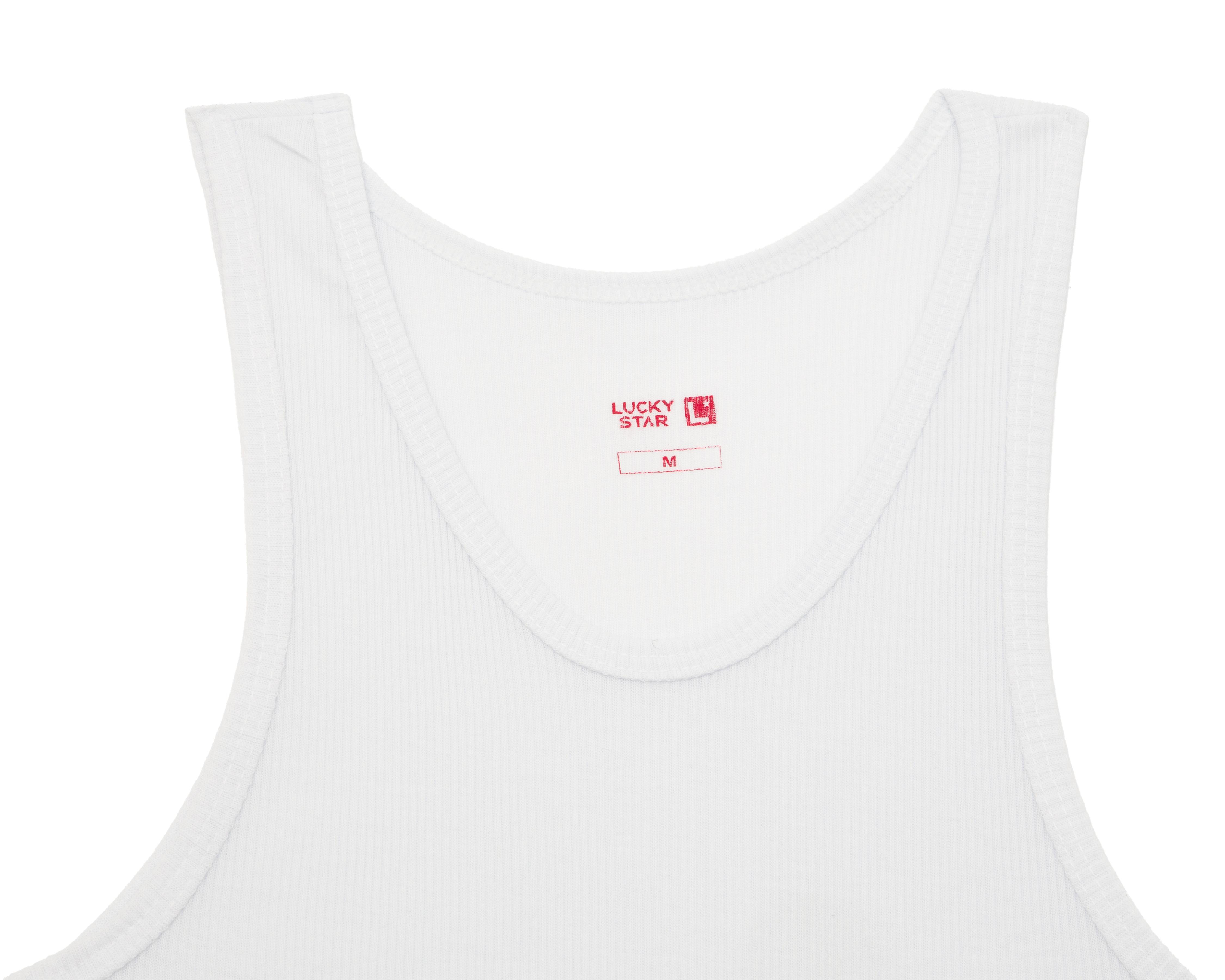 Foto 4 pulgar | Camiseta Interior Cuello Redondo Lucky Star para Hombre 3 Piezas
