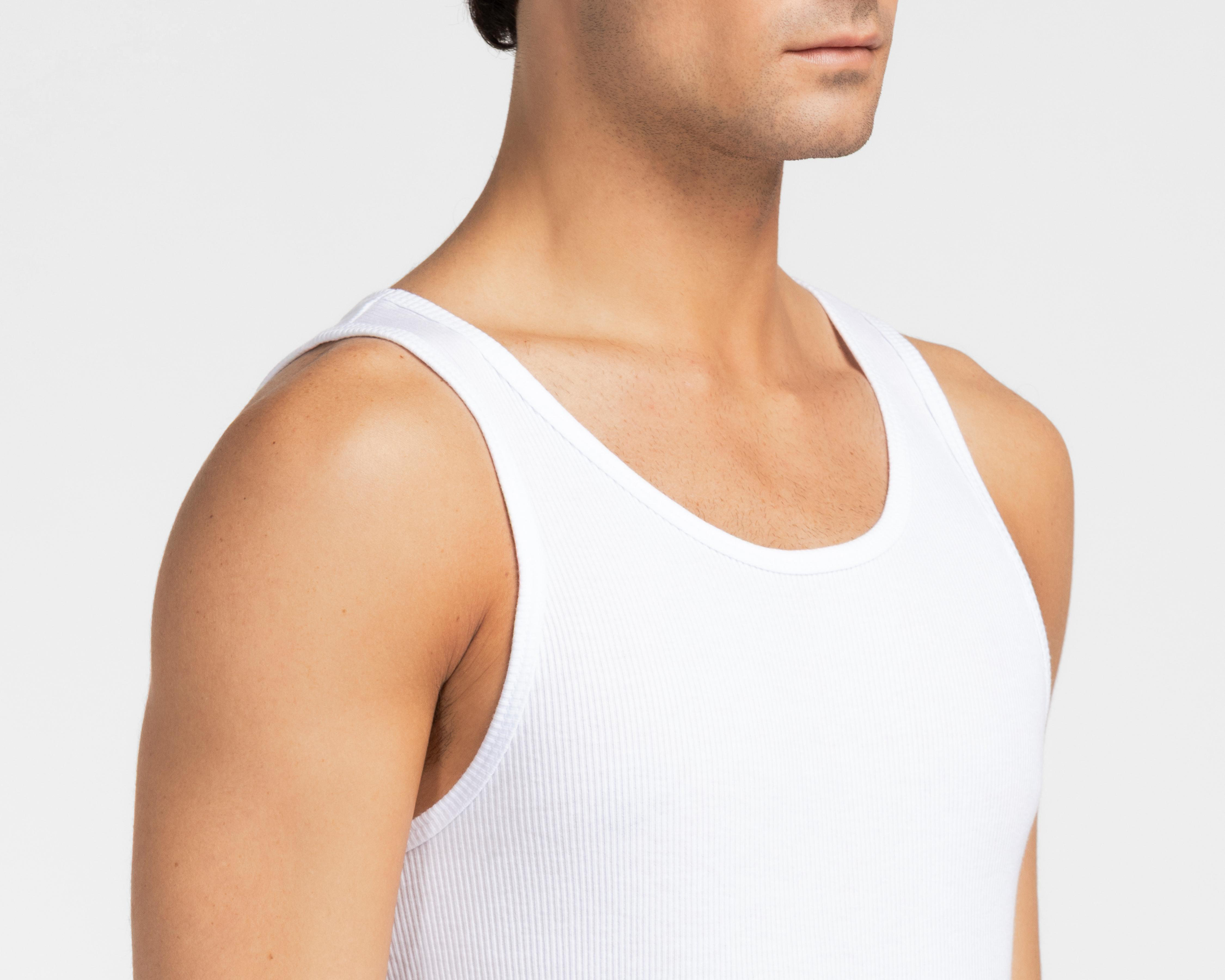 Foto 5 pulgar | Camiseta Interior Cuello Redondo Lucky Star para Hombre 3 Piezas