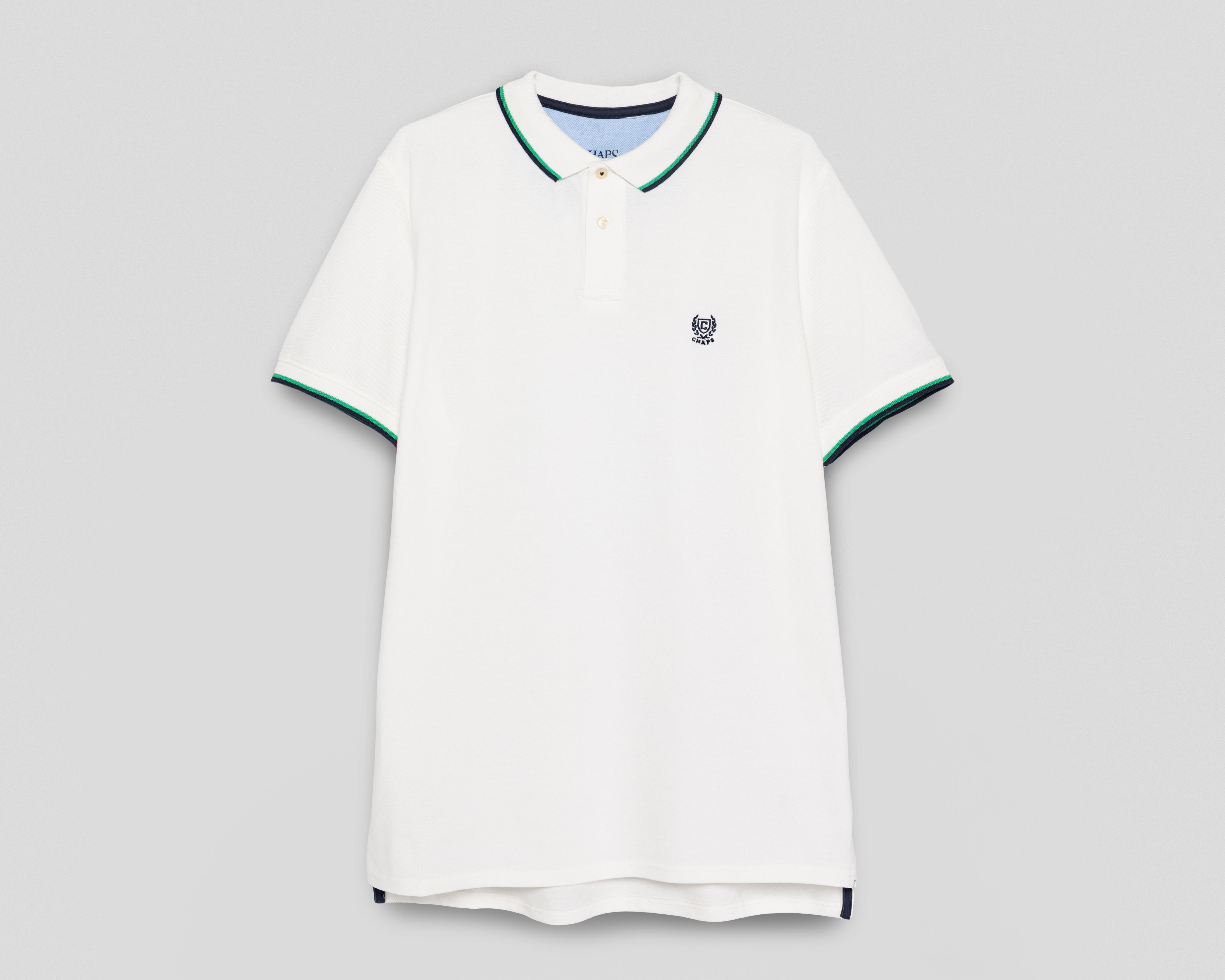 Foto 2 pulgar | Playera Polo Chaps Blanca para Hombre