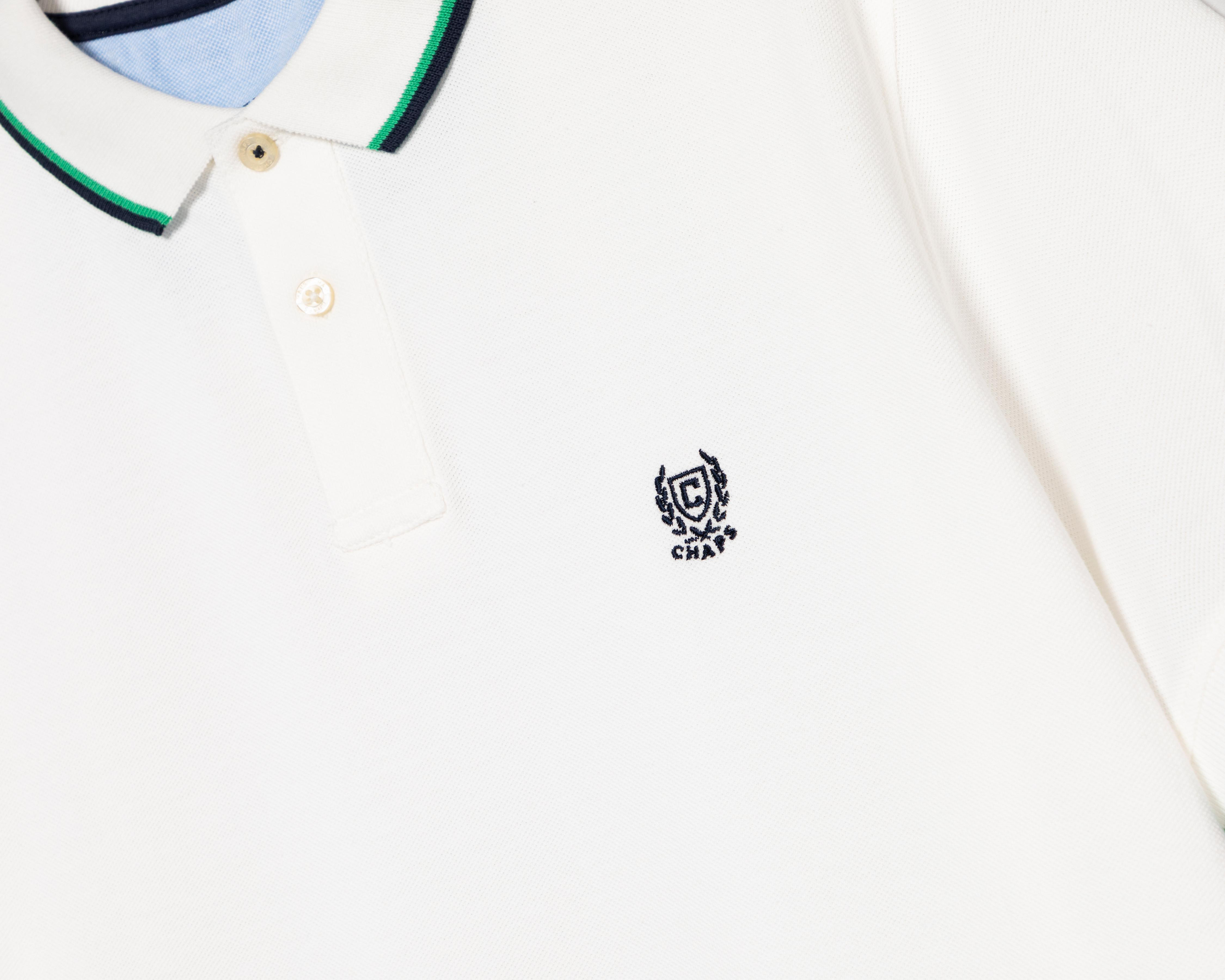 Foto 4 pulgar | Playera Polo Chaps Blanca para Hombre