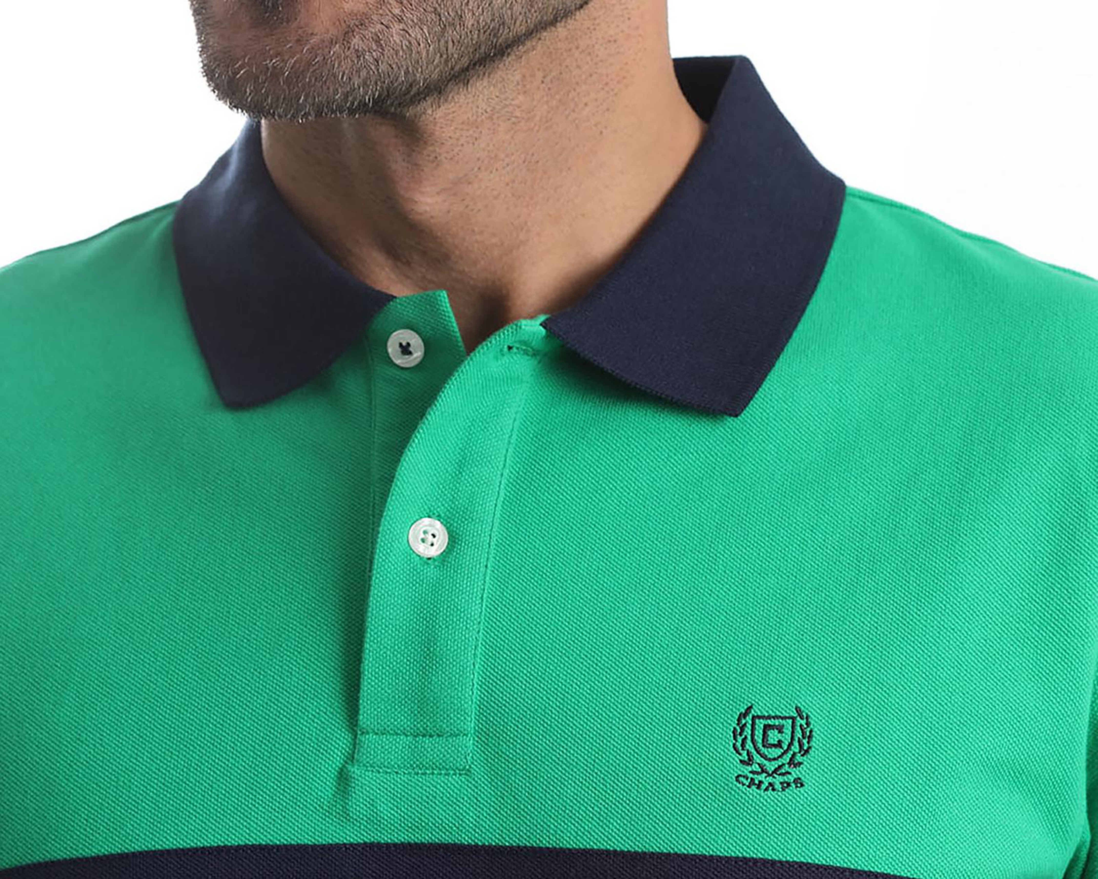 Foto 5 pulgar | Playera Polo Chaps Manga Corta Verde para Hombre