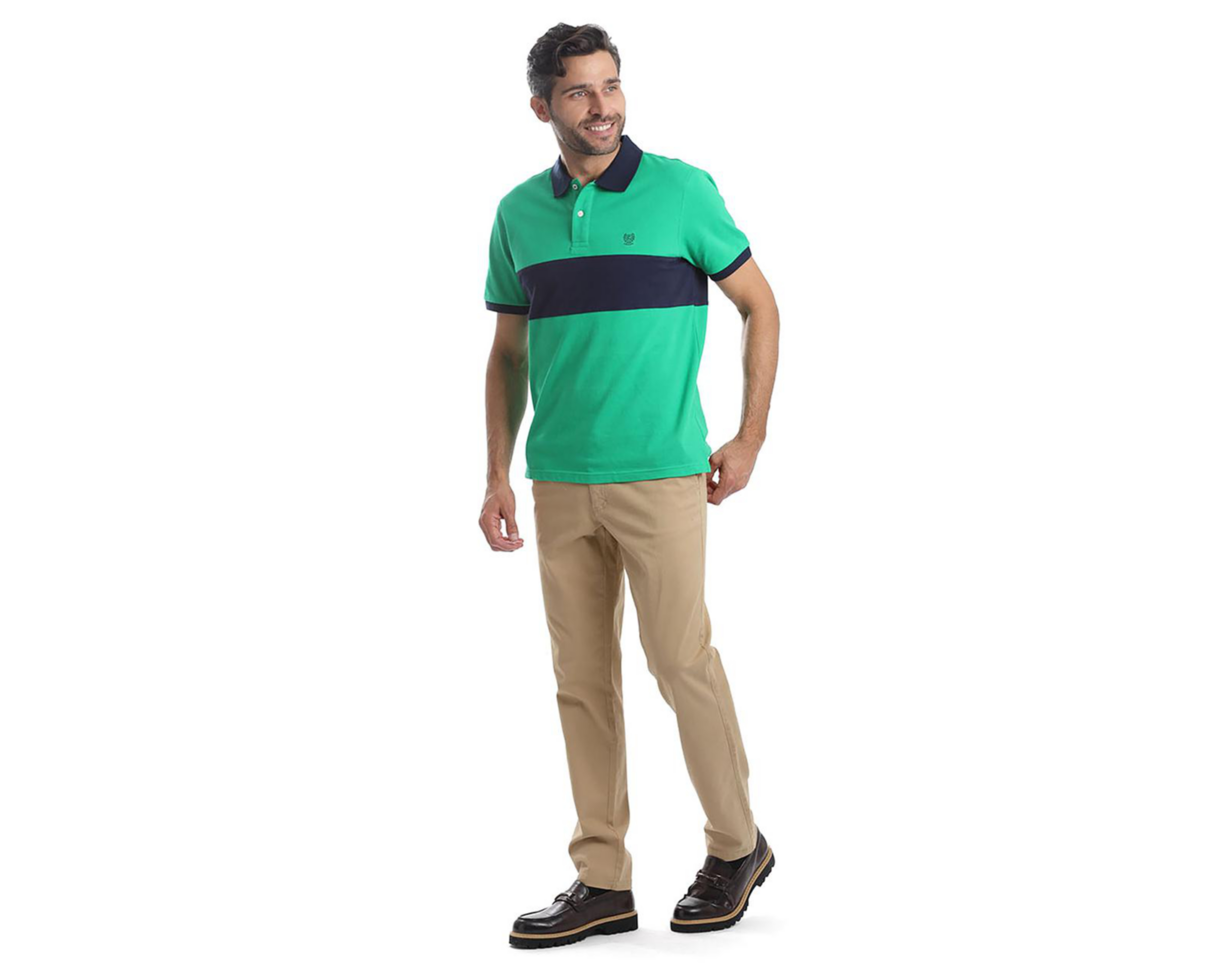 Foto 6 pulgar | Playera Polo Chaps Manga Corta Verde para Hombre