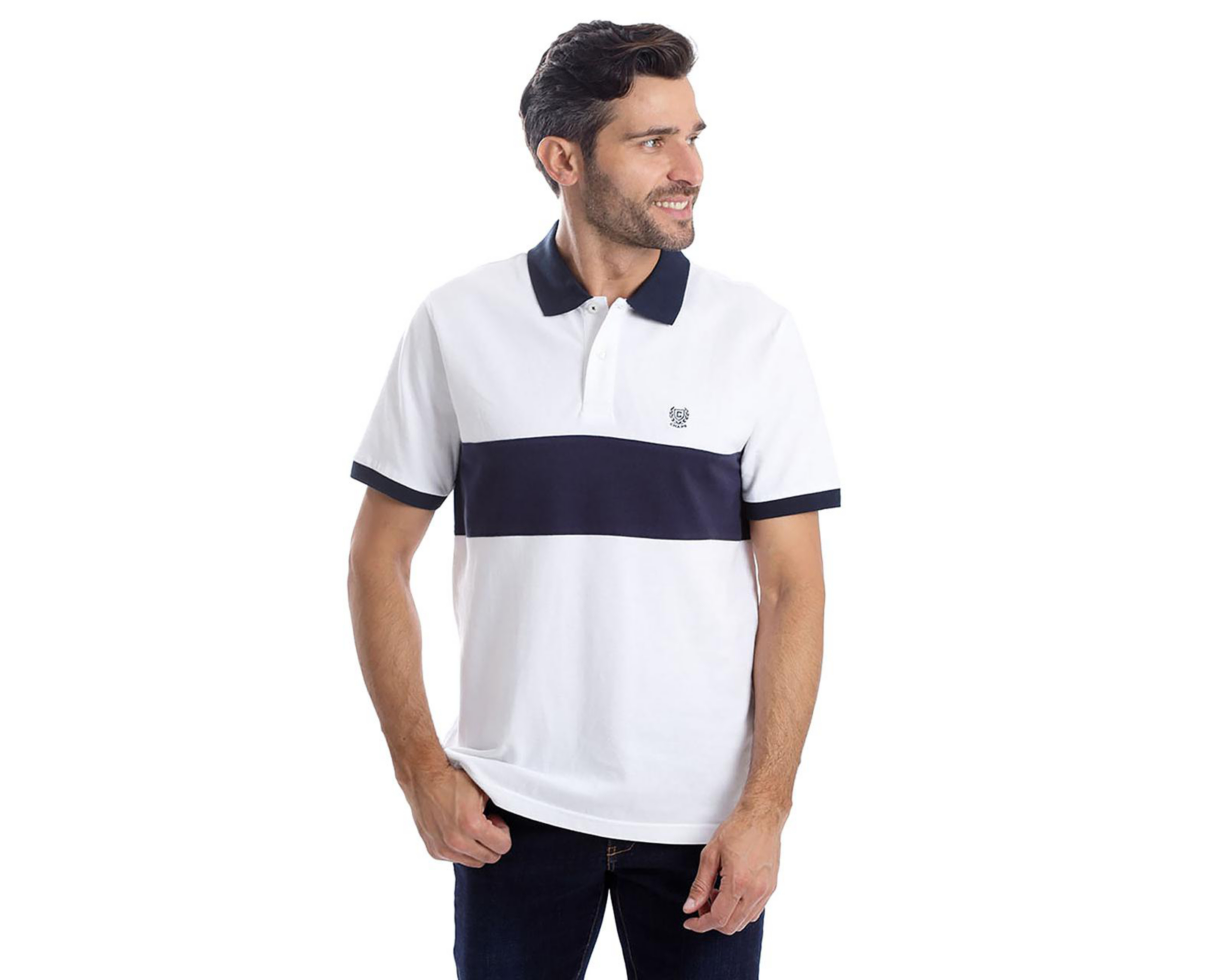 Foto 2 pulgar | Playera Polo Chaps Blanca para Hombre