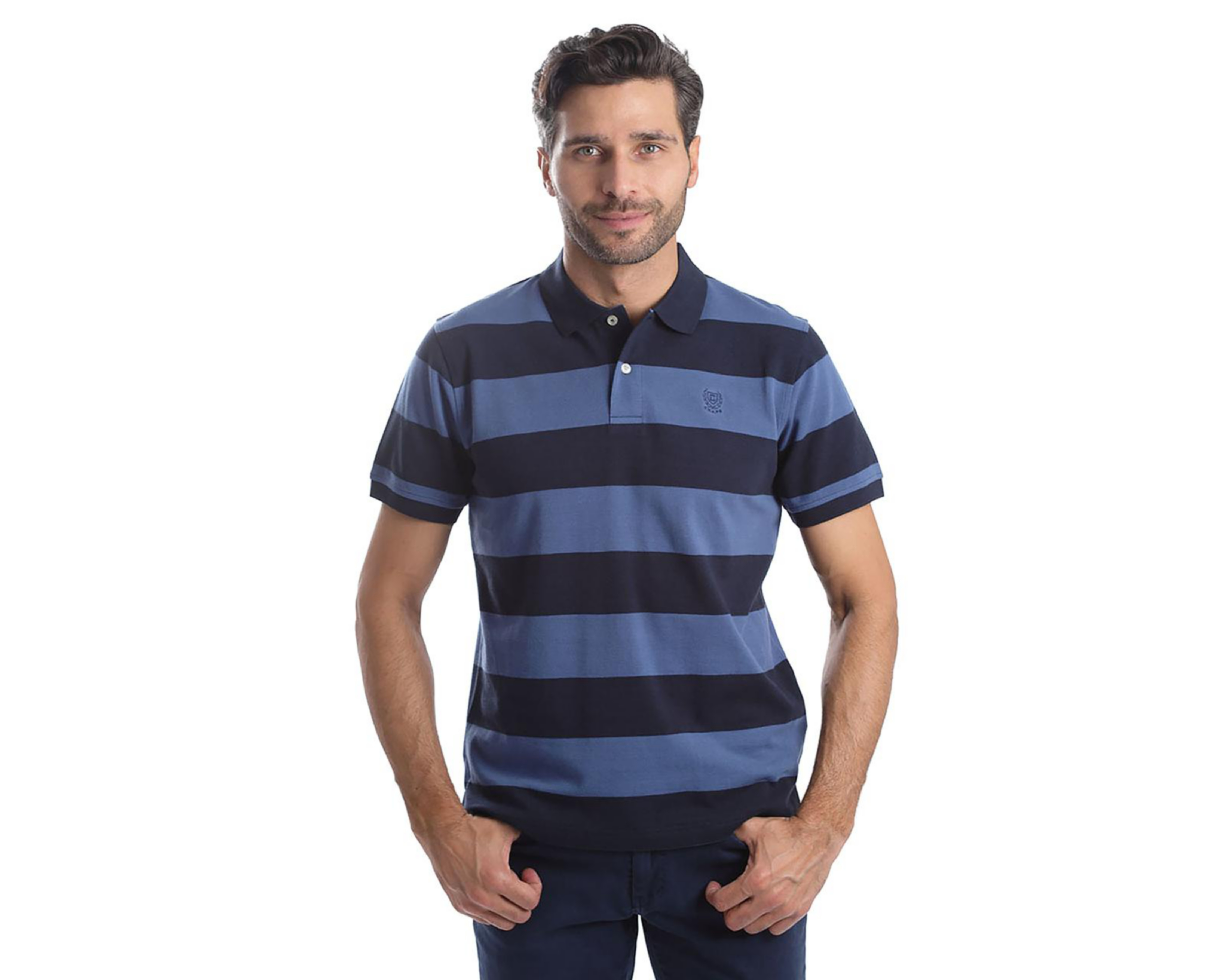 Foto 2 pulgar | Playera Polo Chaps Azul para Hombre